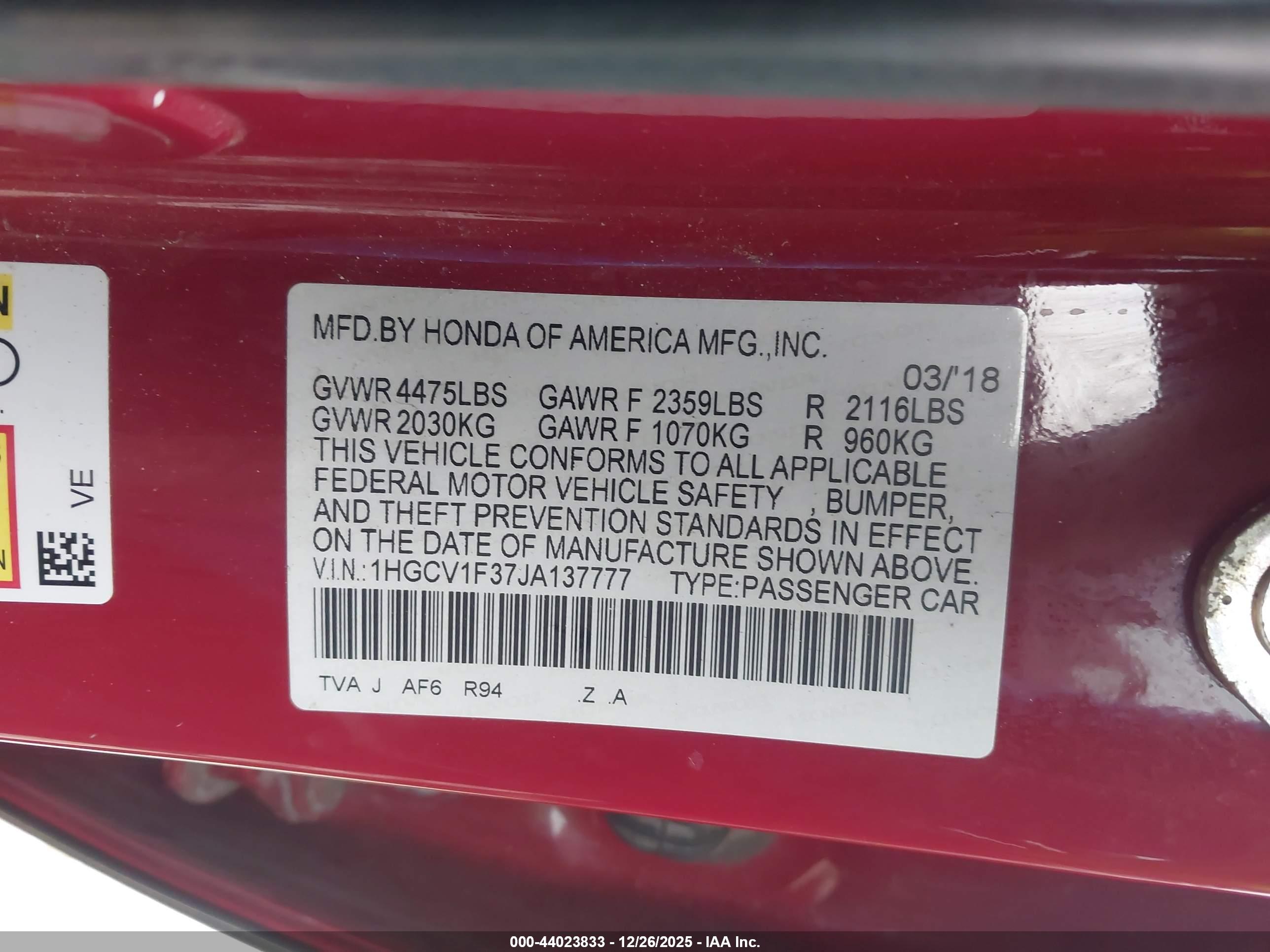HONDA ACCORD image 9