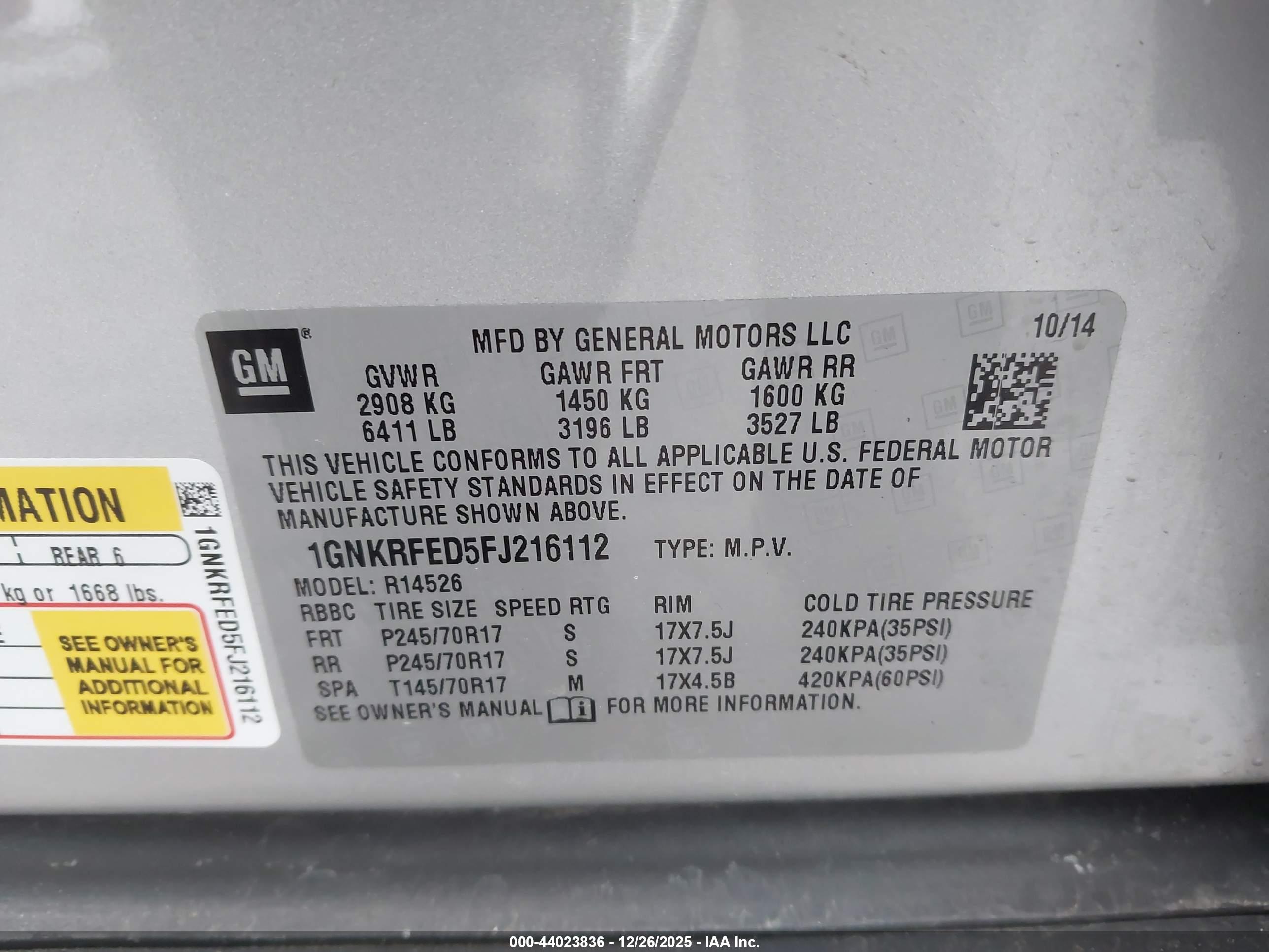 CHEVROLET TRAVERSE image 9