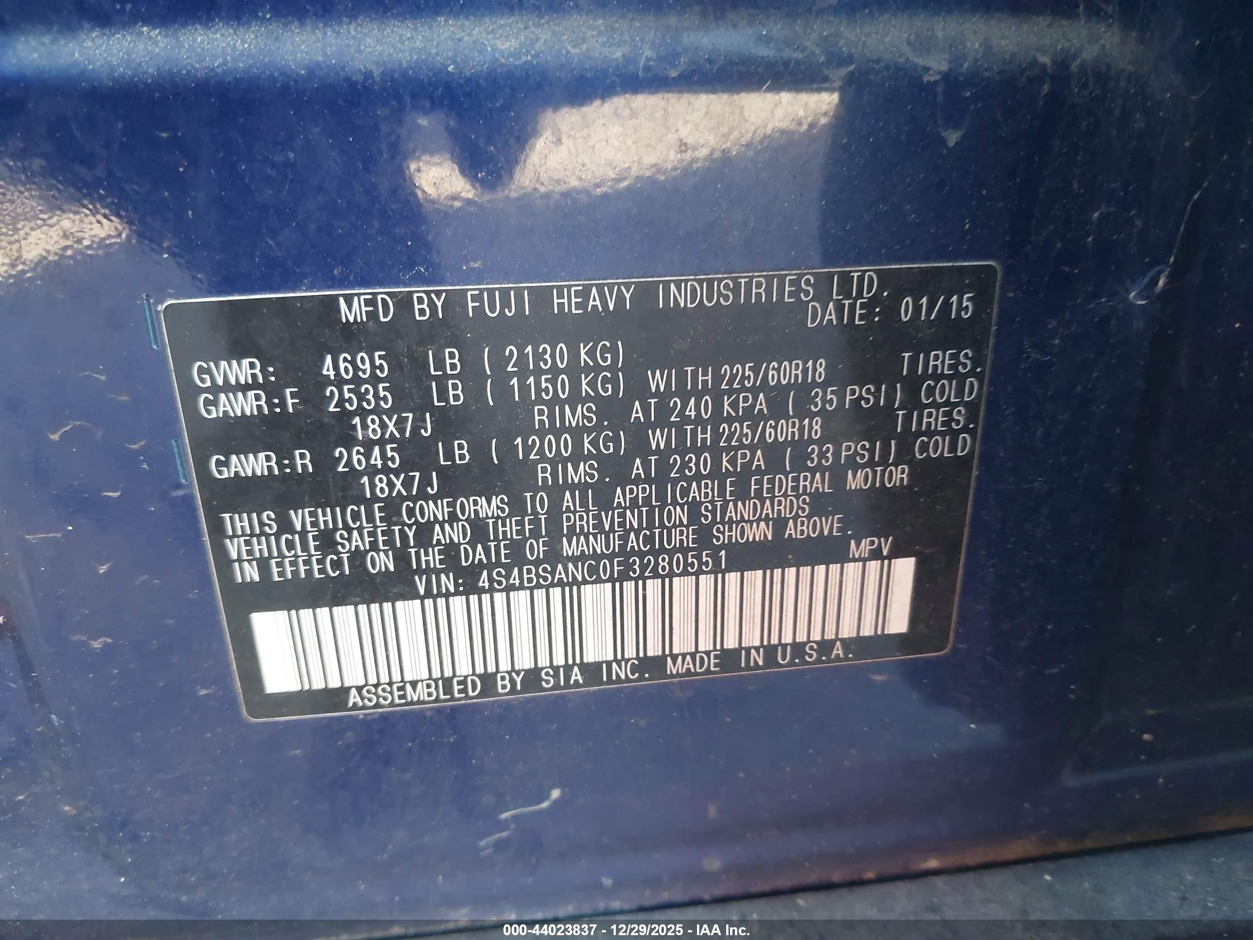 SUBARU OUTBACK image 9