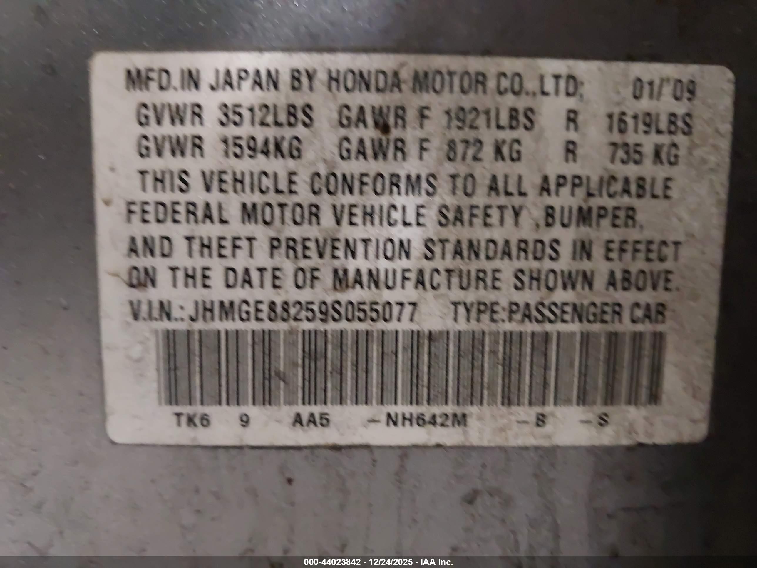 HONDA FIT image 9