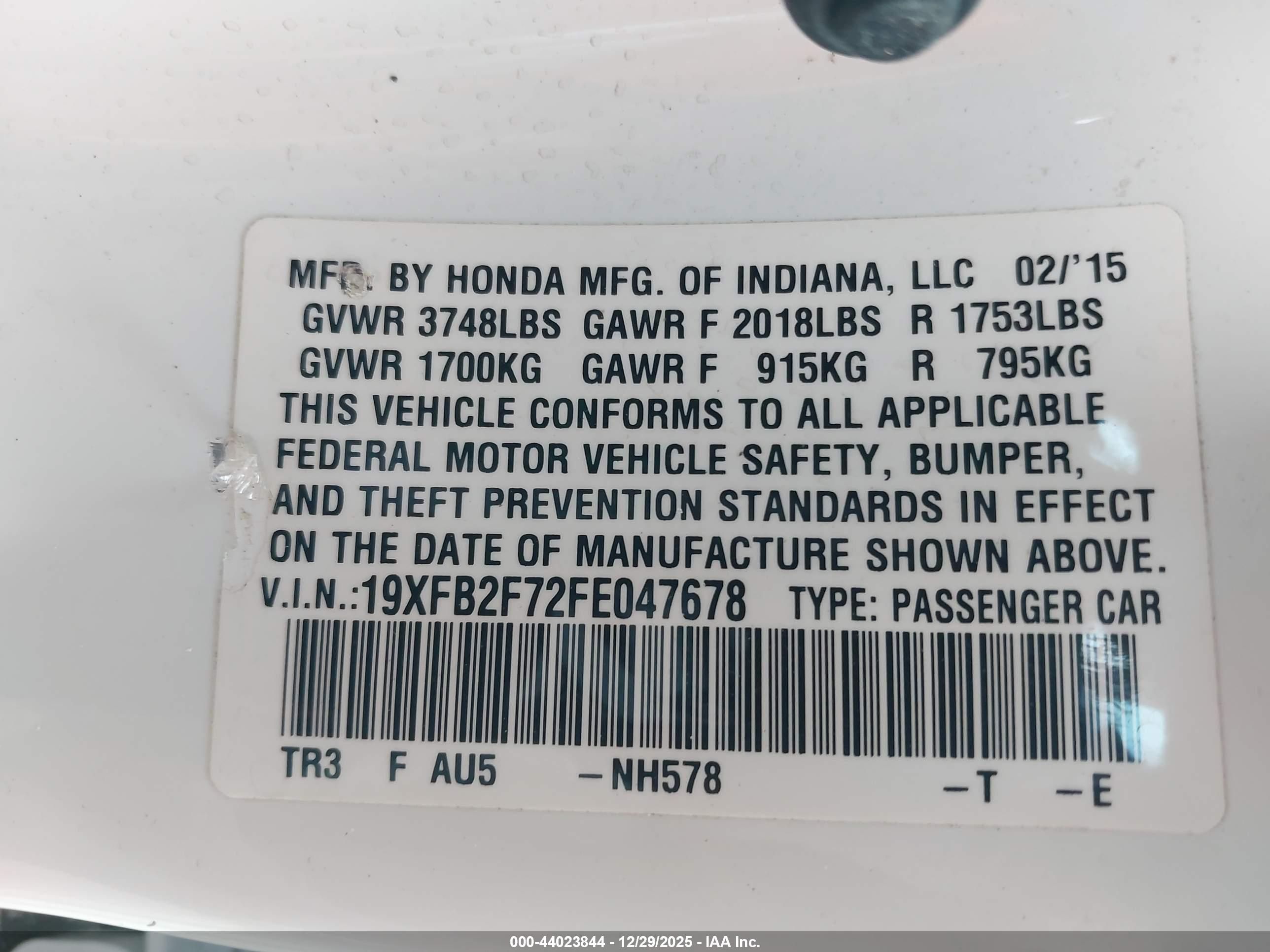 HONDA CIVIC image 9