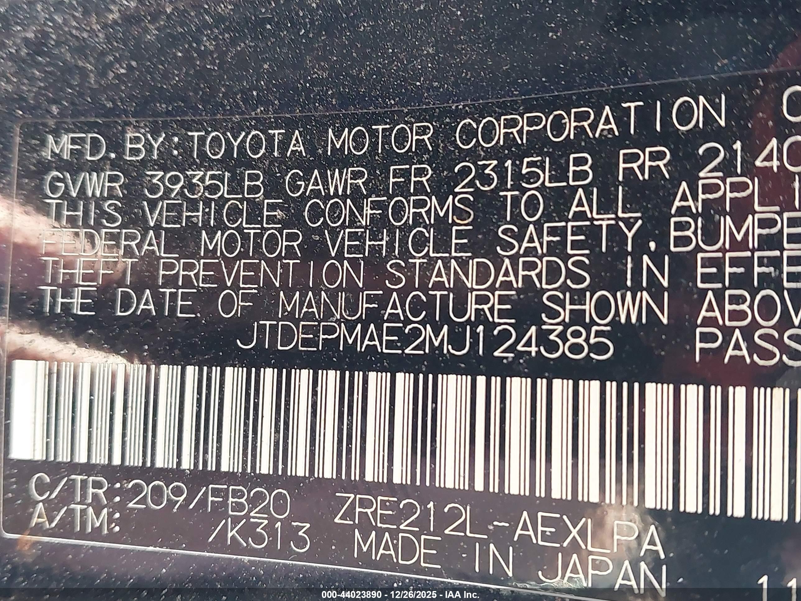TOYOTA COROLLA image 9