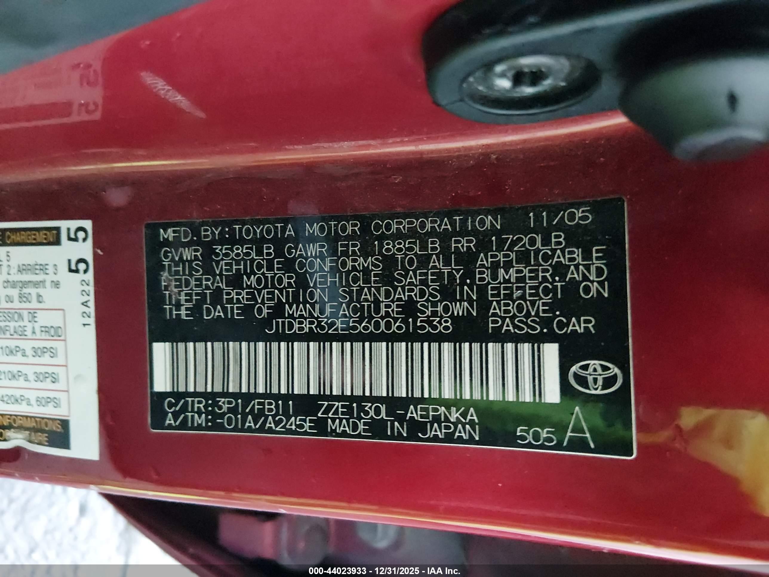 TOYOTA COROLLA image 9