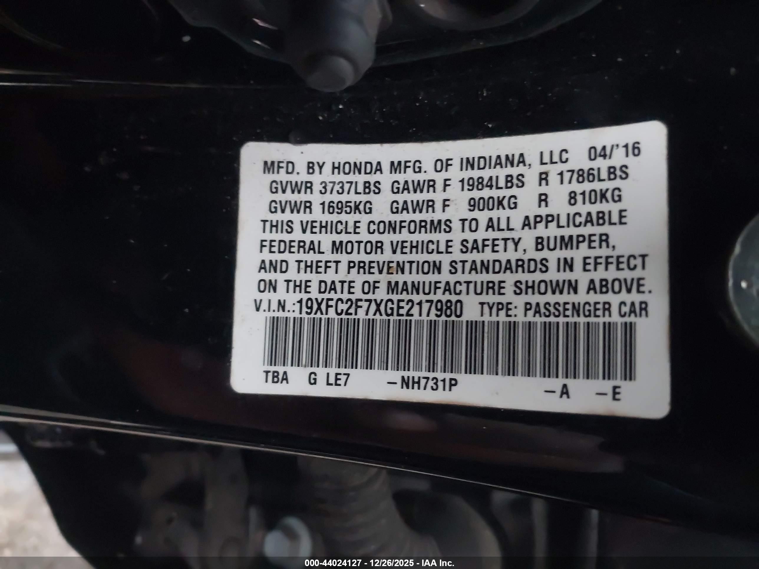 HONDA CIVIC image 9