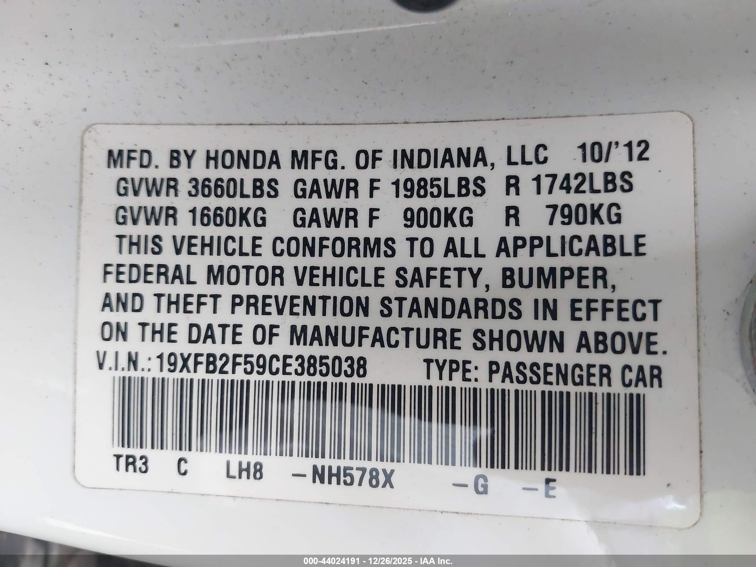 HONDA CIVIC image 9