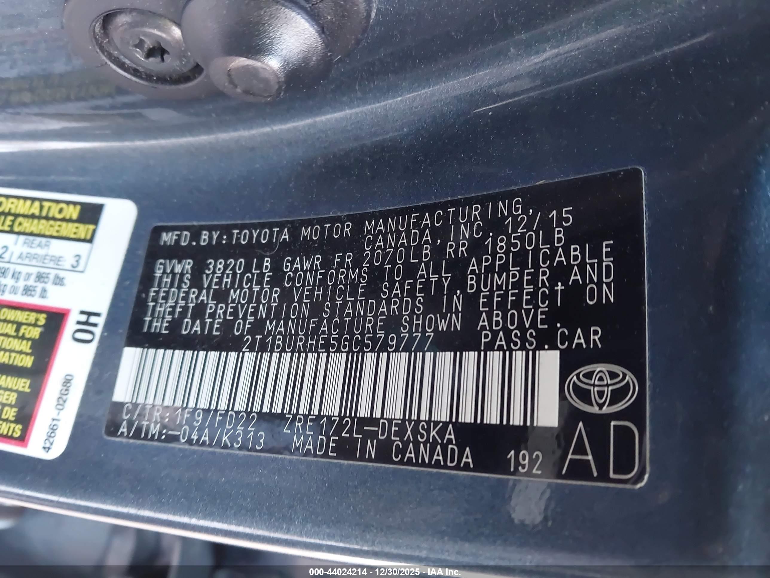 TOYOTA COROLLA image 9