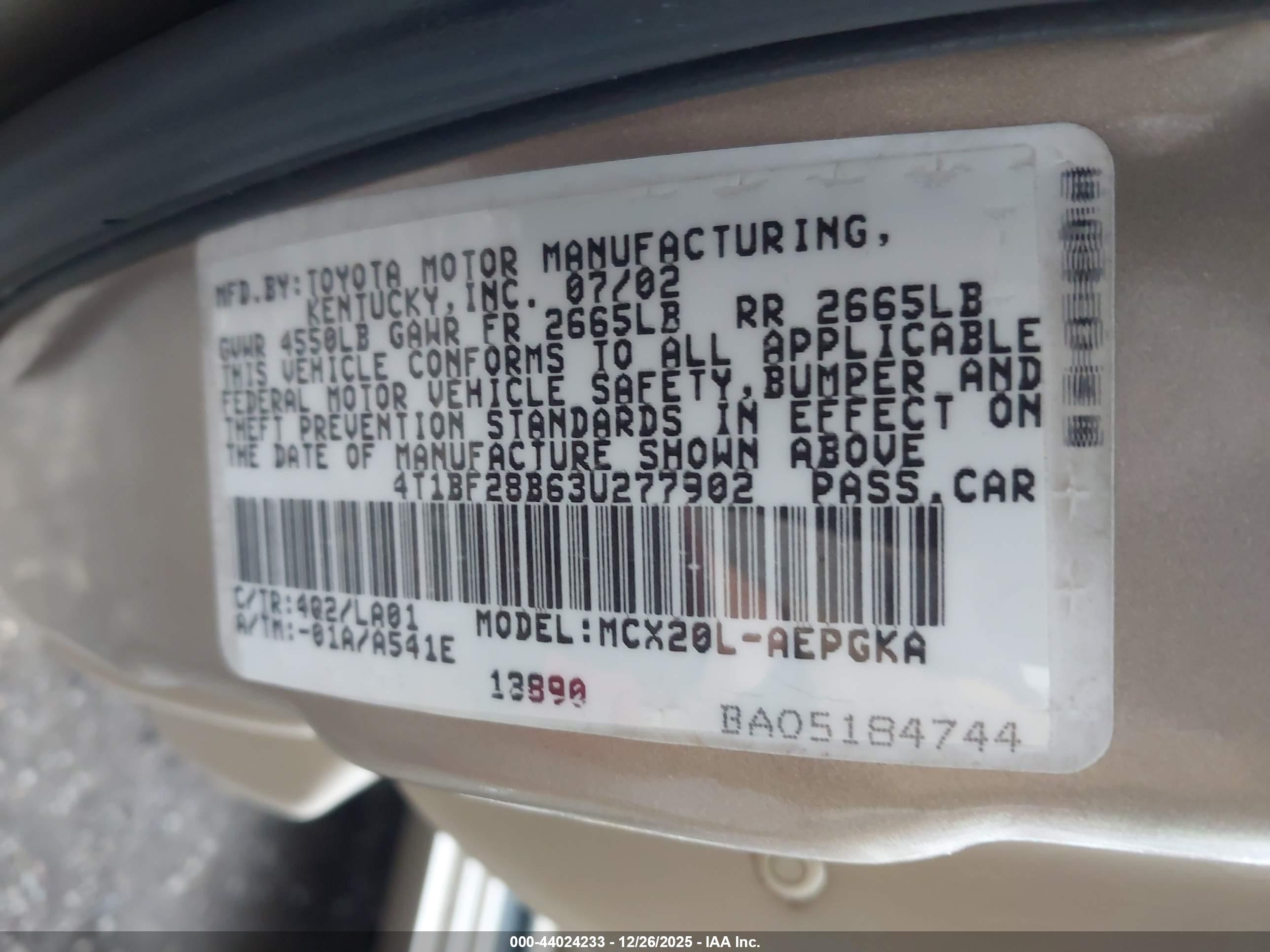 TOYOTA AVALON image 9