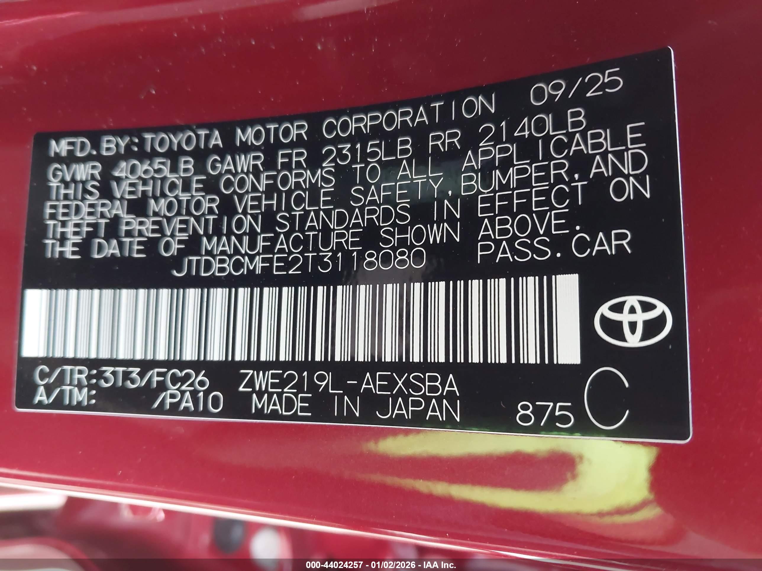 TOYOTA COROLLA image 9