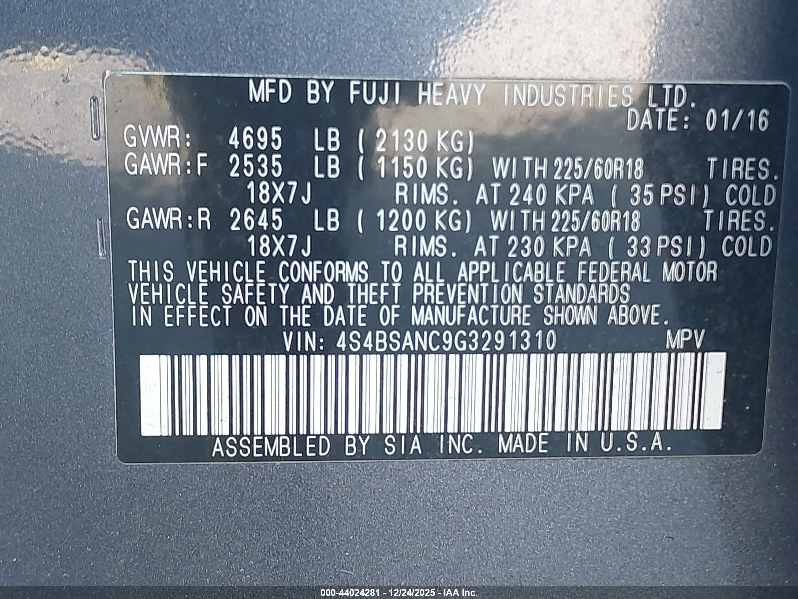 SUBARU OUTBACK image 9
