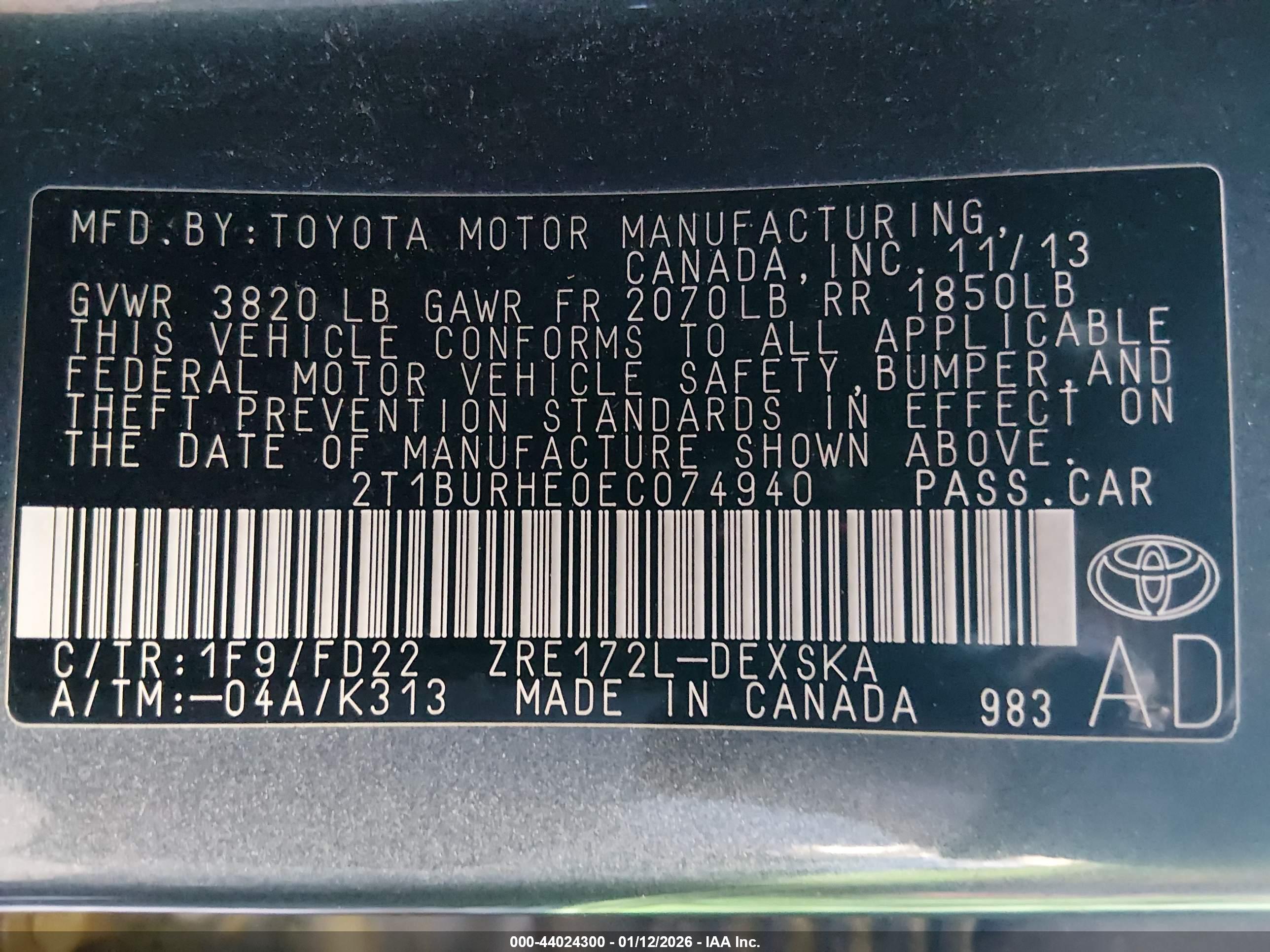 TOYOTA COROLLA image 9