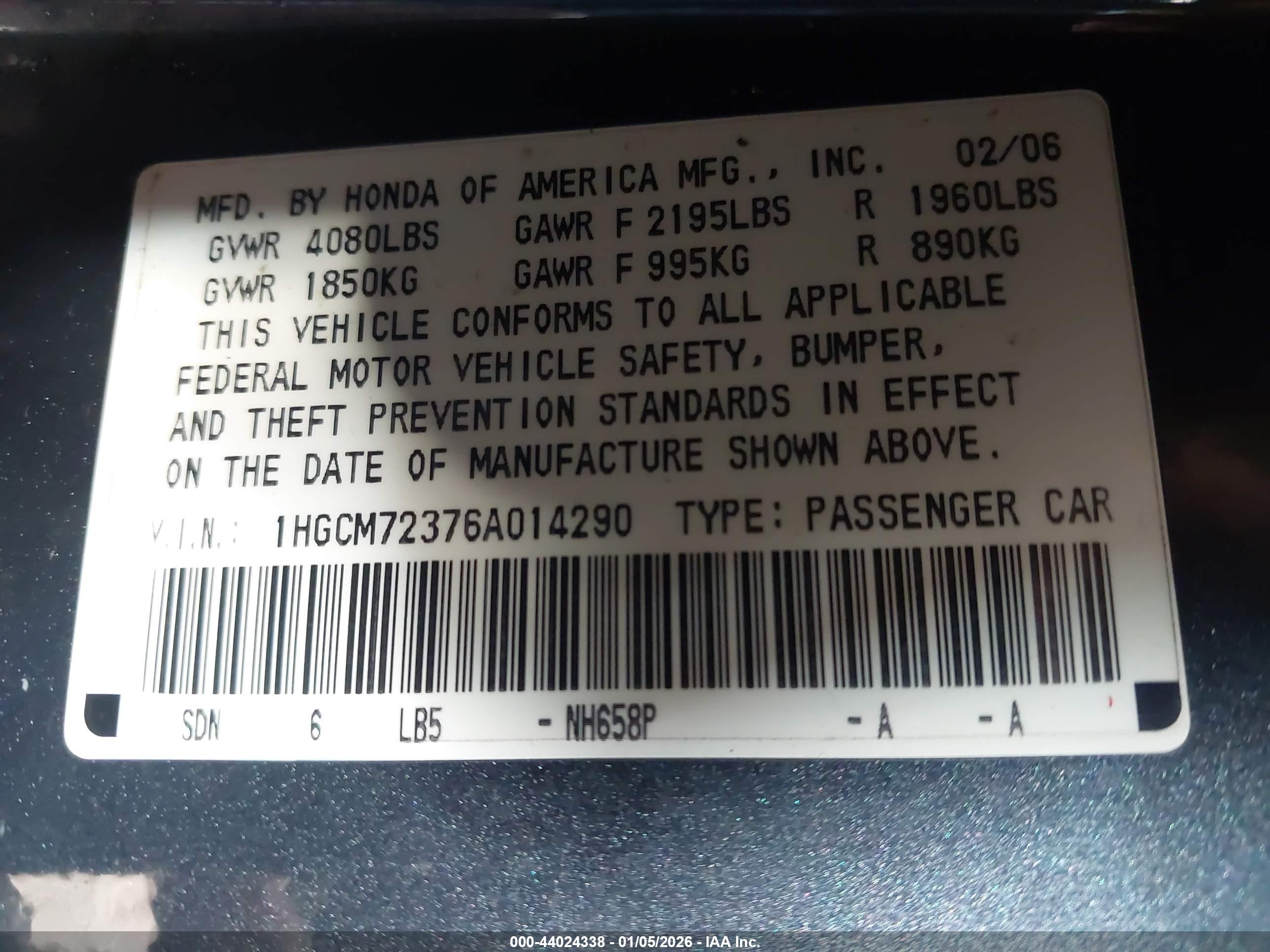 HONDA ACCORD image 9
