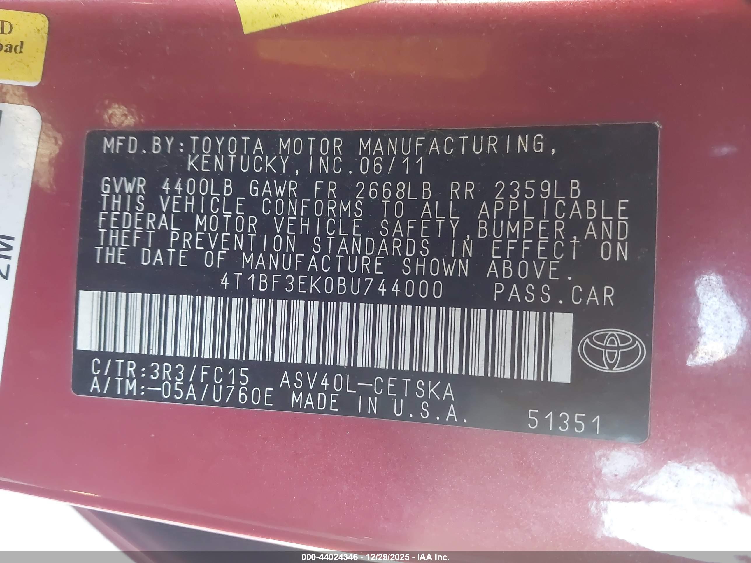 TOYOTA CAMRY image 9