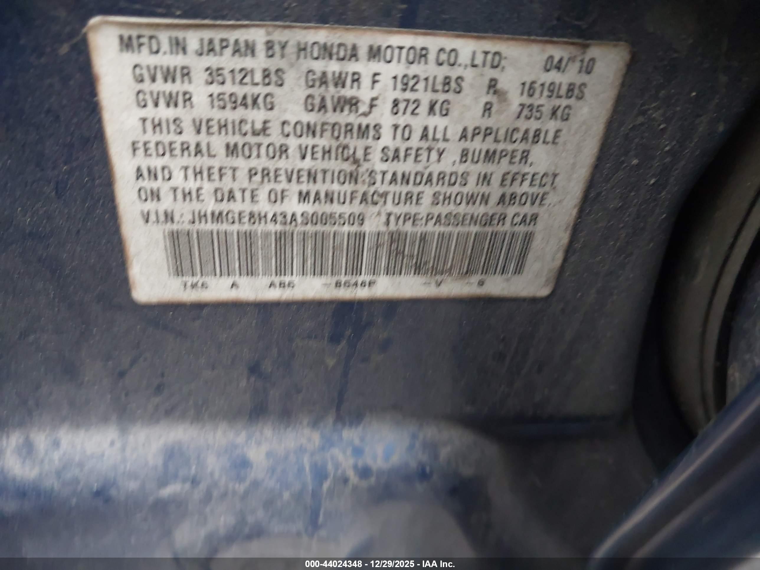 HONDA FIT image 9