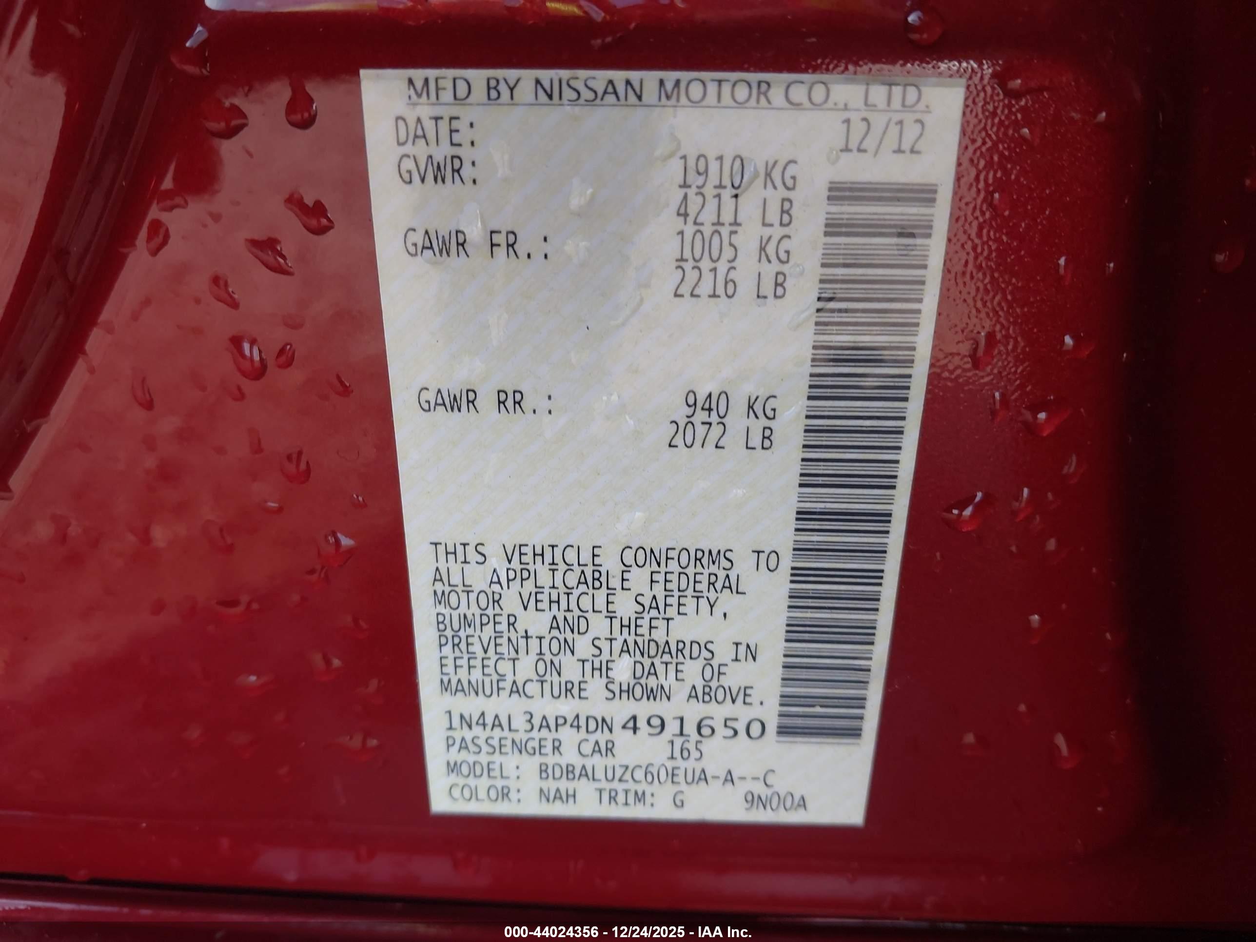 NISSAN ALTIMA image 9
