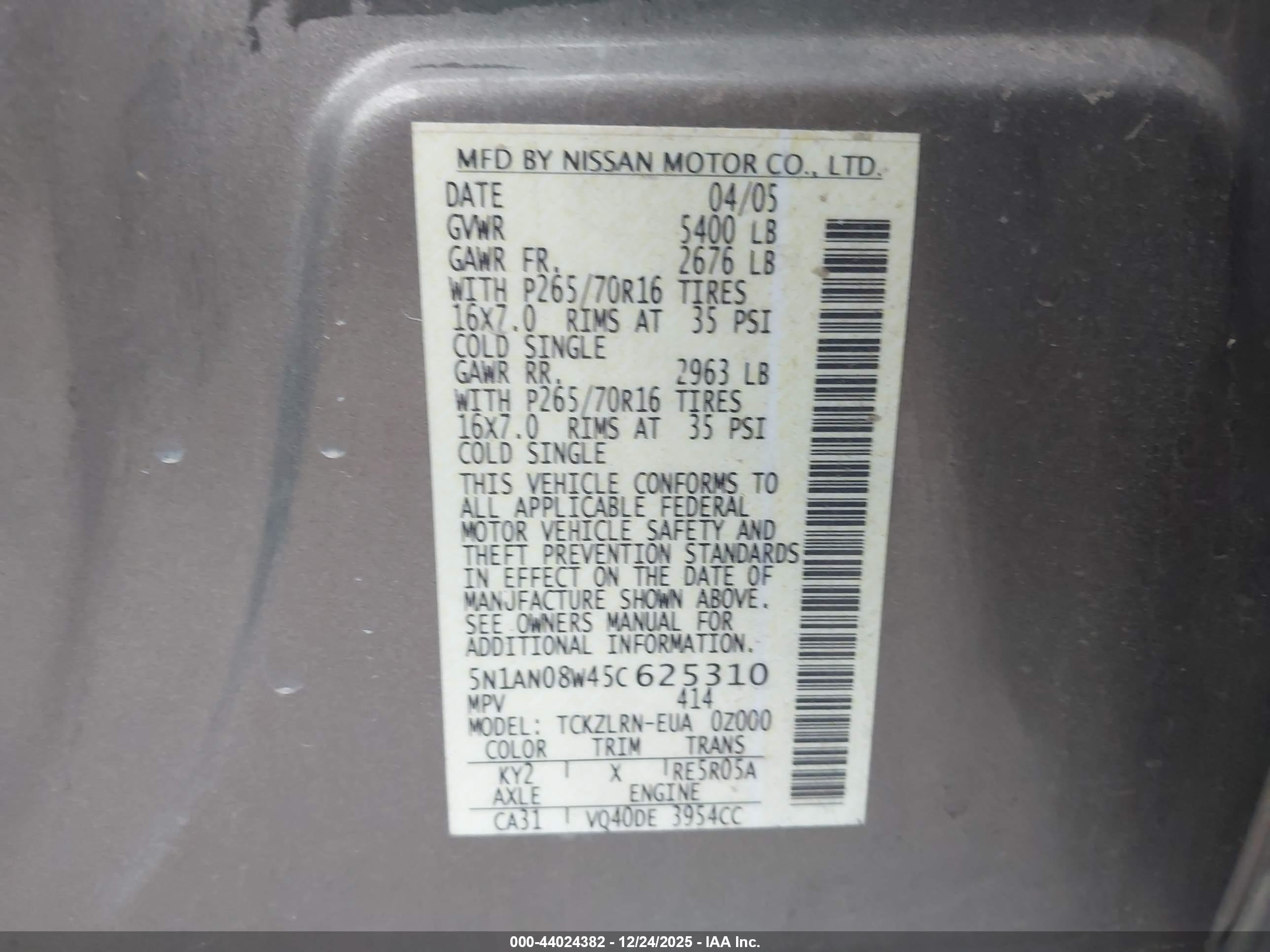 NISSAN XTERRA image 9