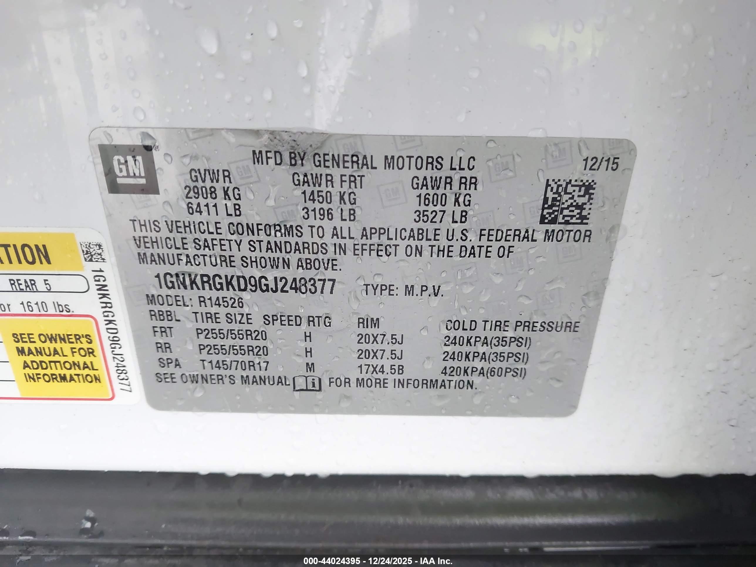 CHEVROLET TRAVERSE image 9