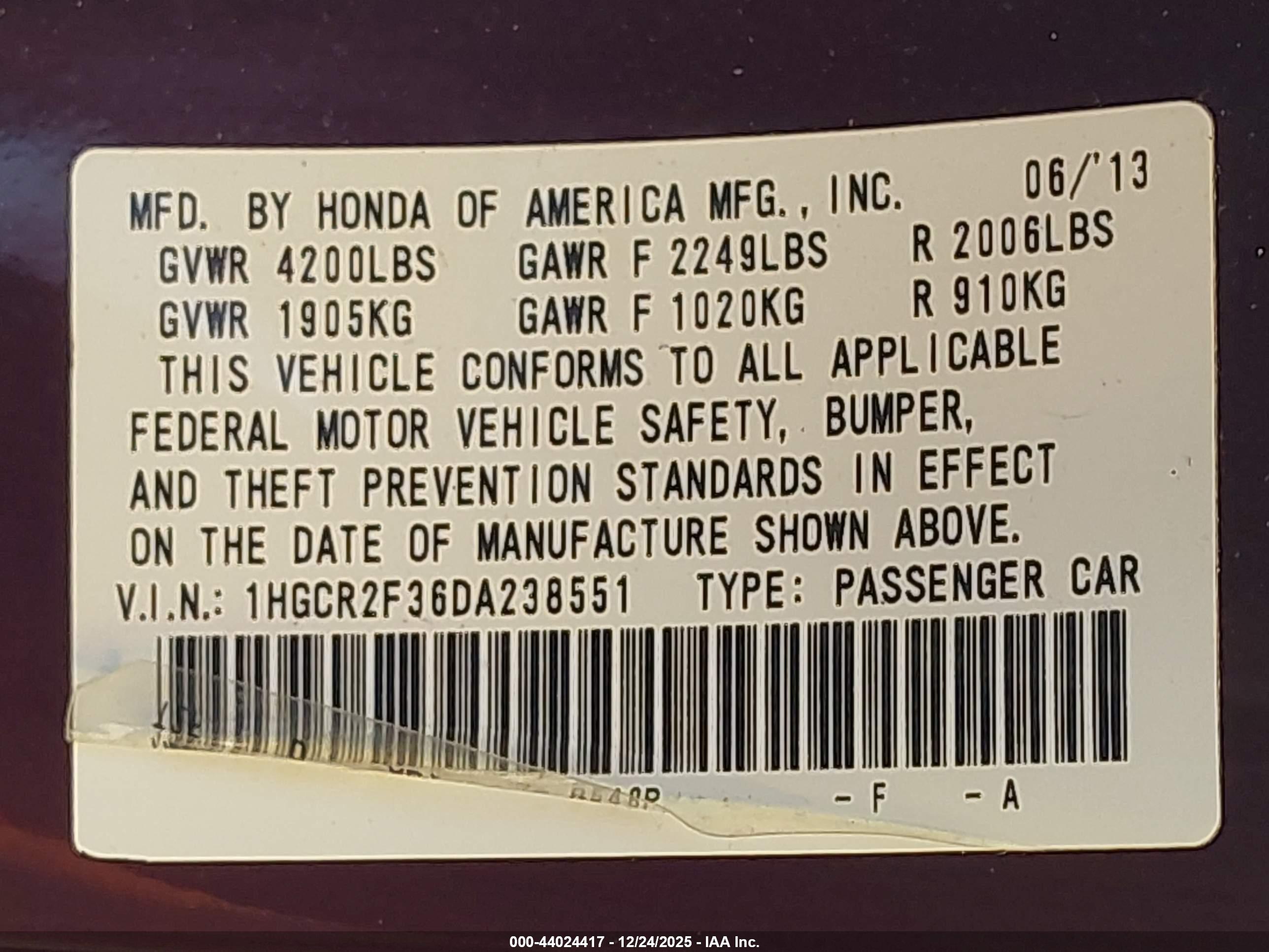 HONDA ACCORD image 9
