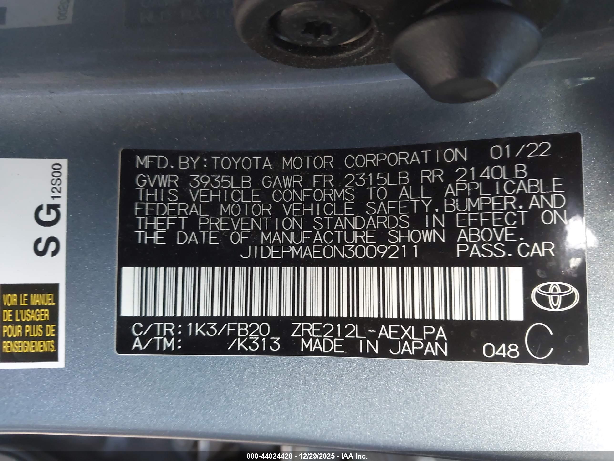TOYOTA COROLLA image 9