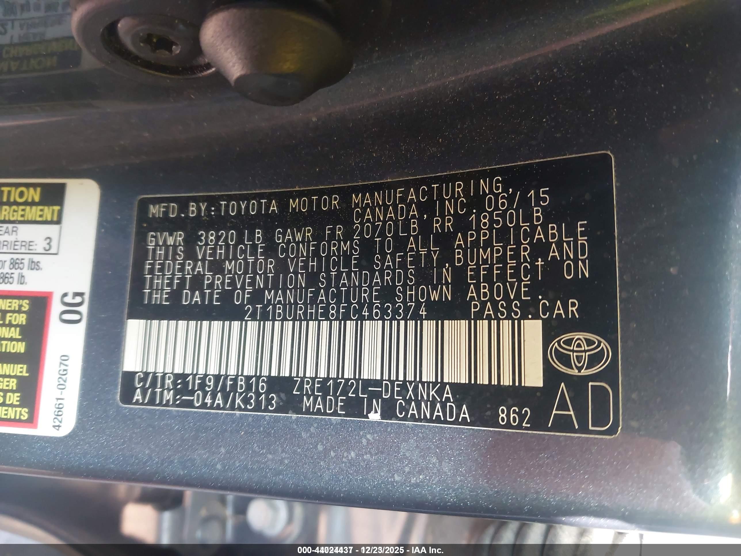 TOYOTA COROLLA image 9