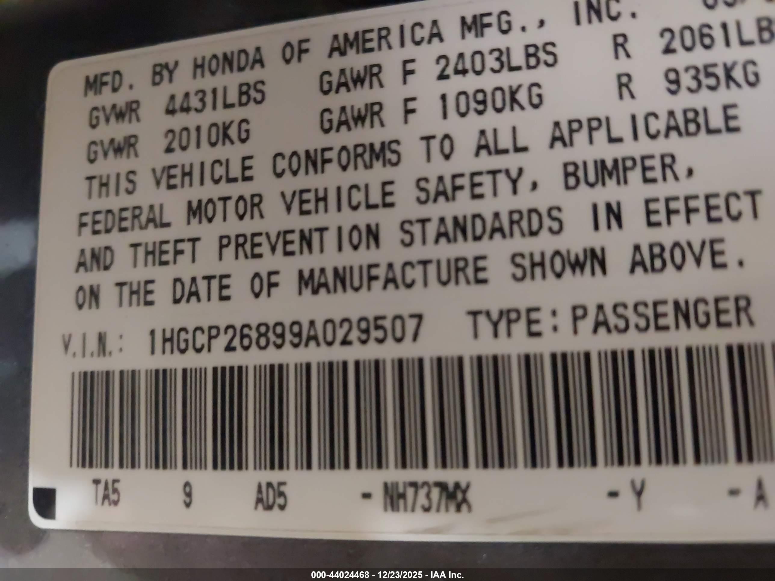 HONDA ACCORD image 9