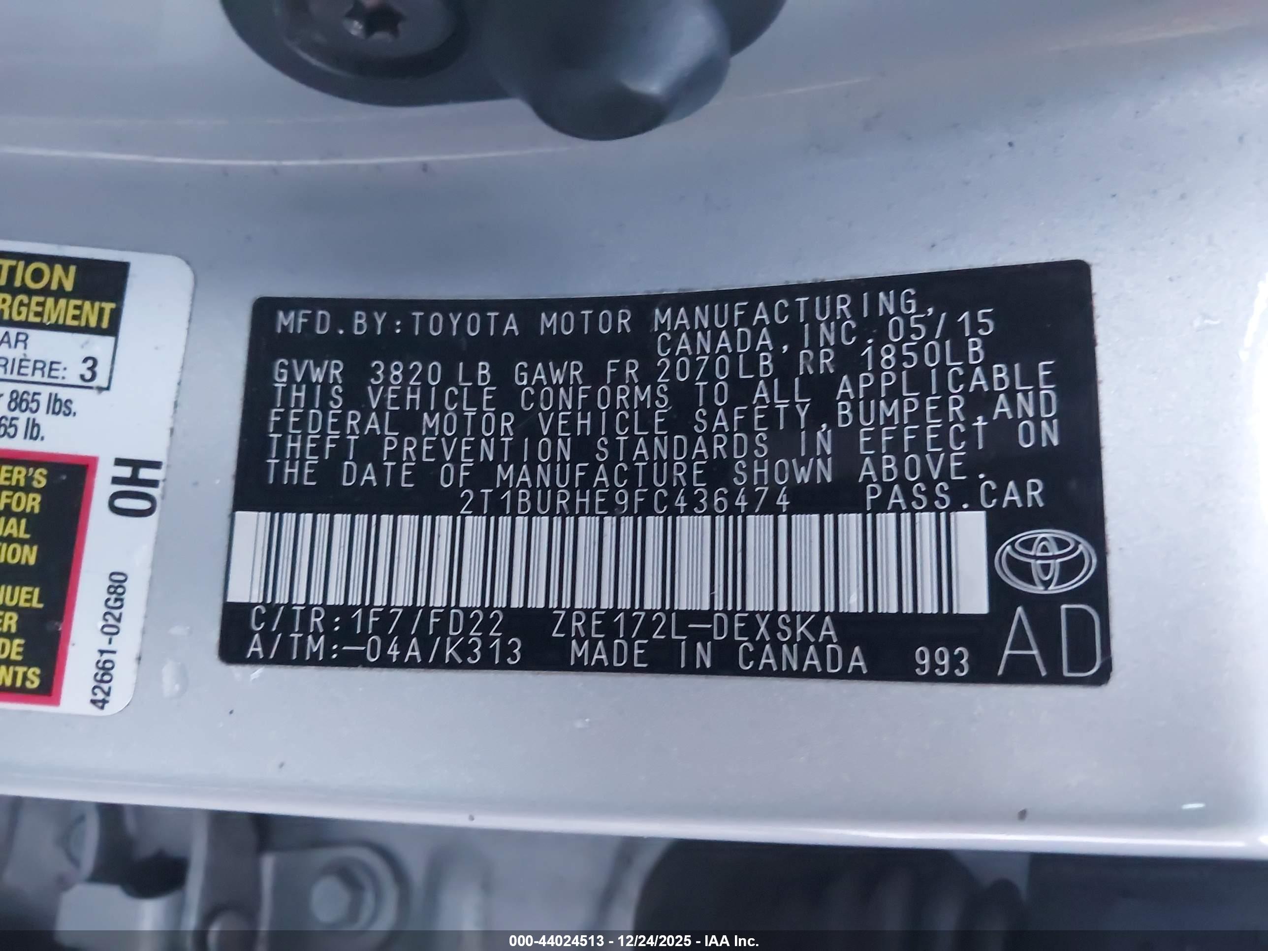 TOYOTA COROLLA image 9