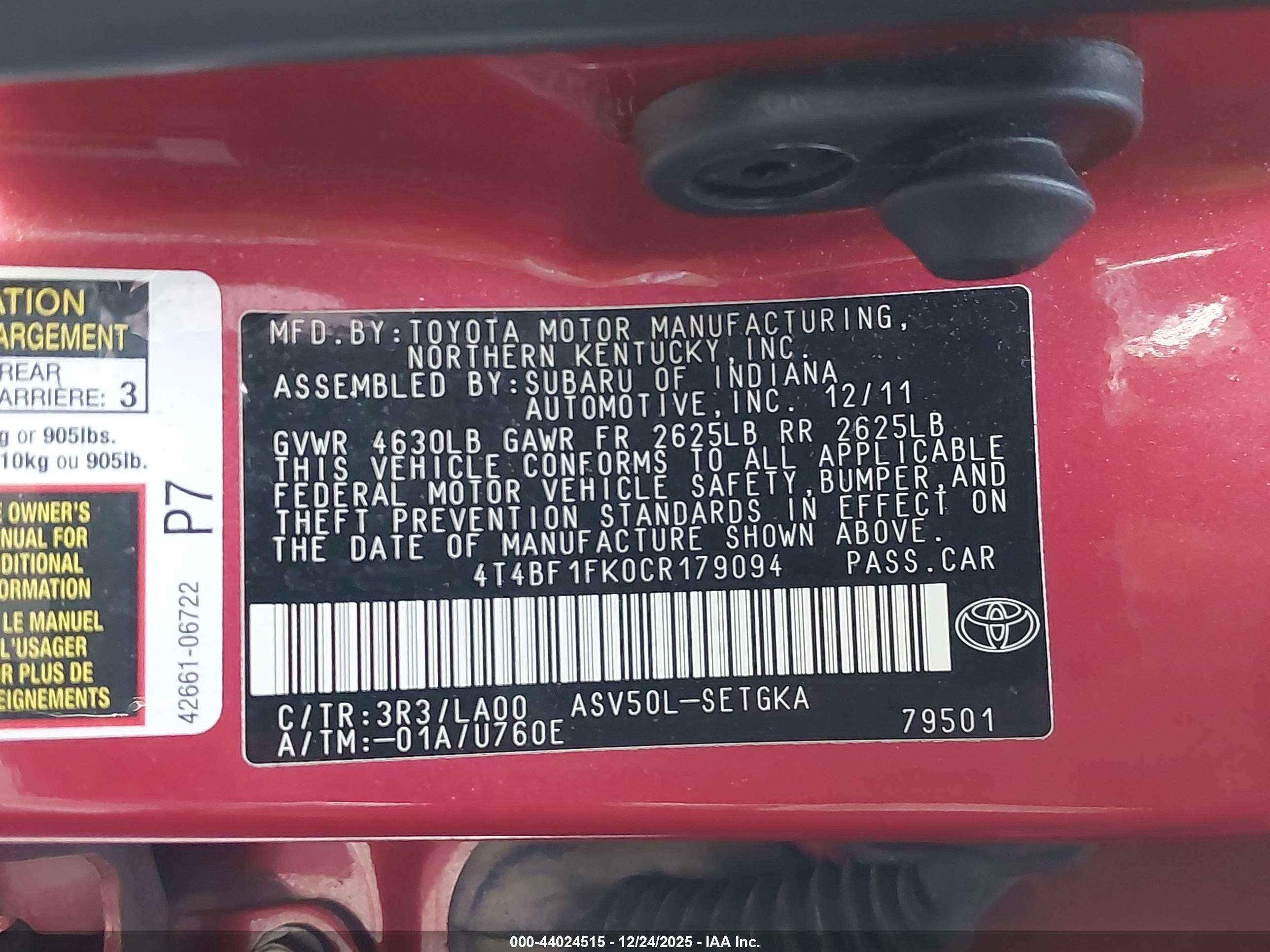 TOYOTA CAMRY image 9