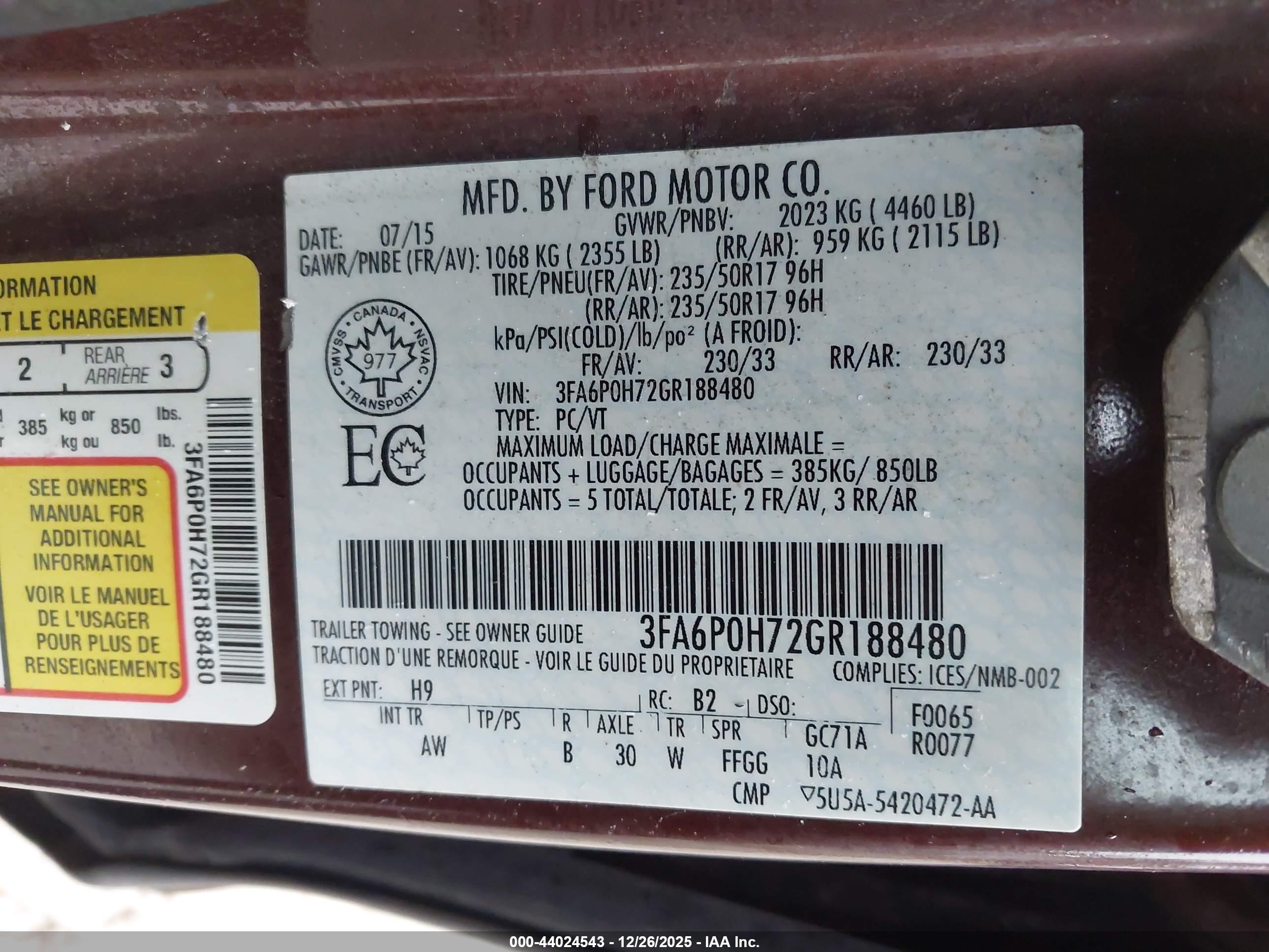 FORD FUSION image 9