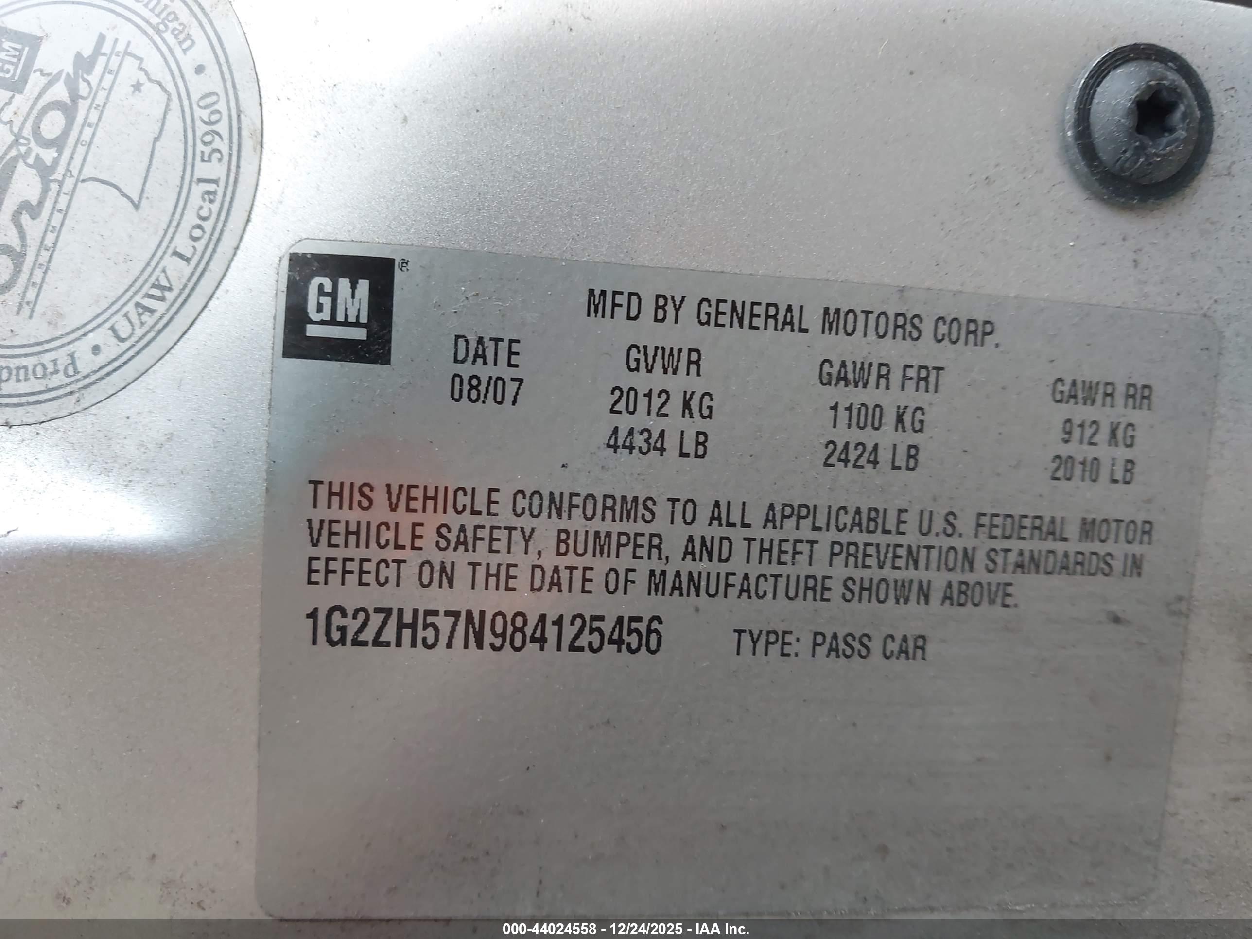 PONTIAC G6 image 9