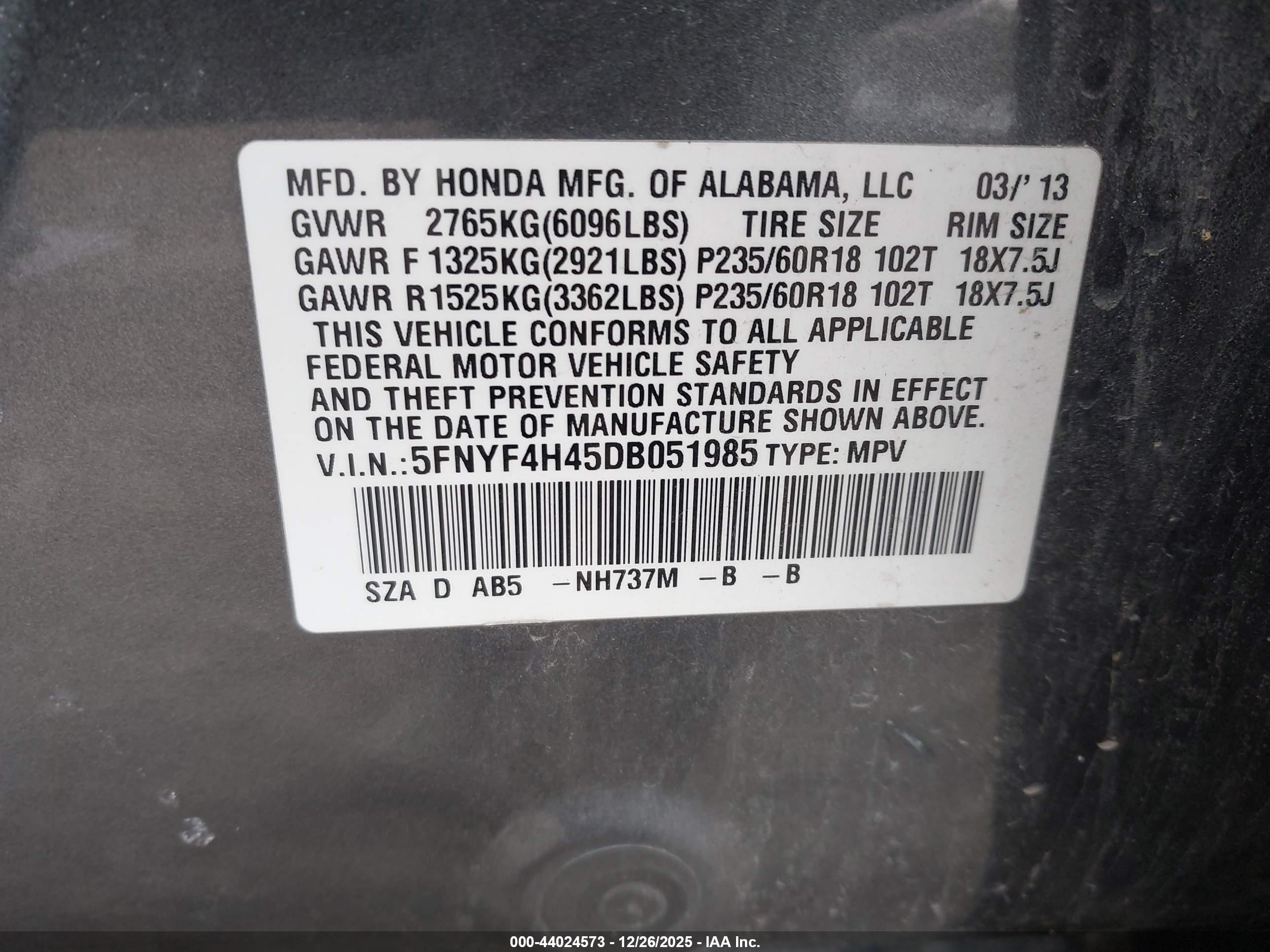 HONDA PILOT image 9