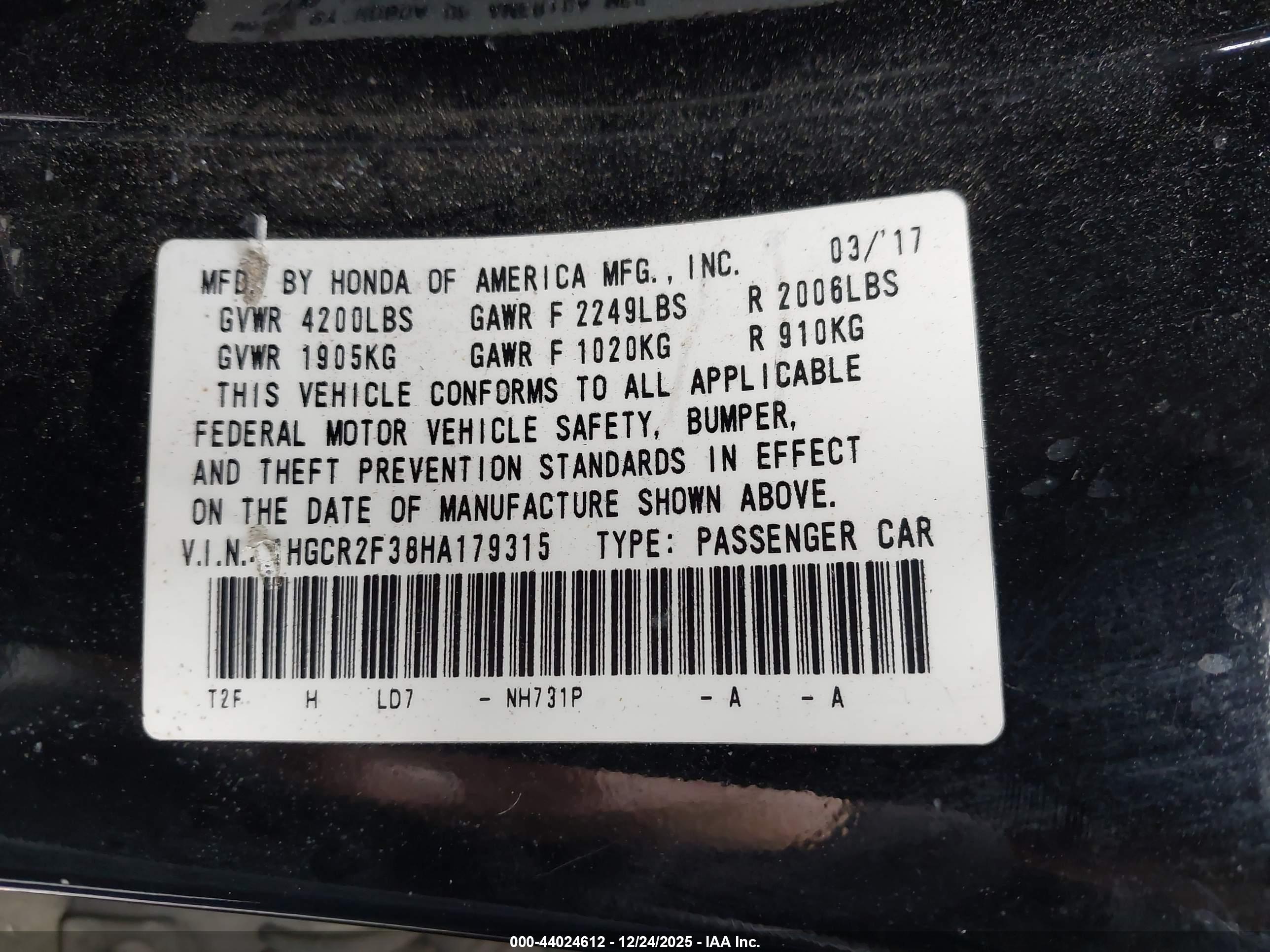 HONDA ACCORD image 9