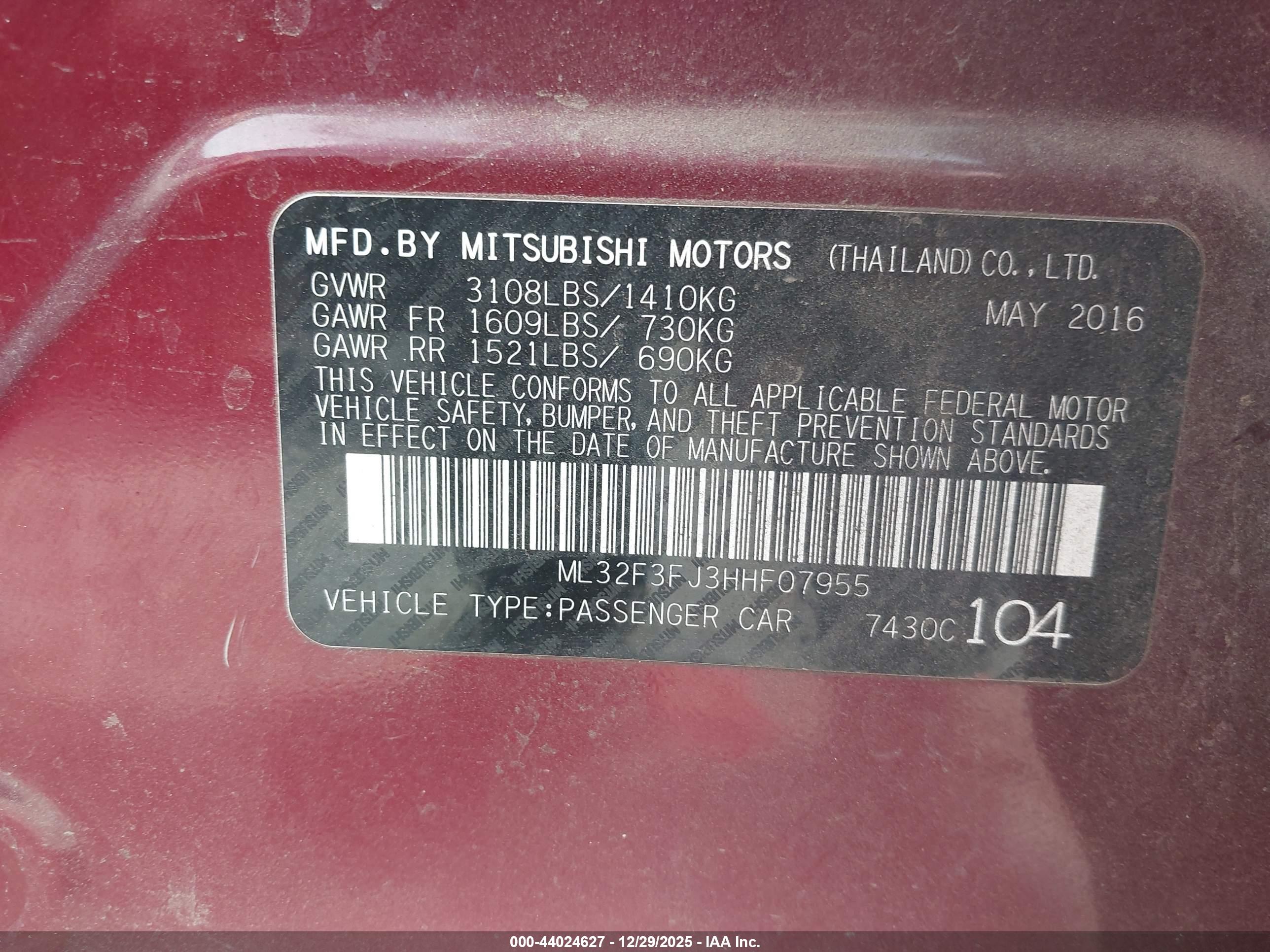 MITSUBISHI MIRAGE image 9