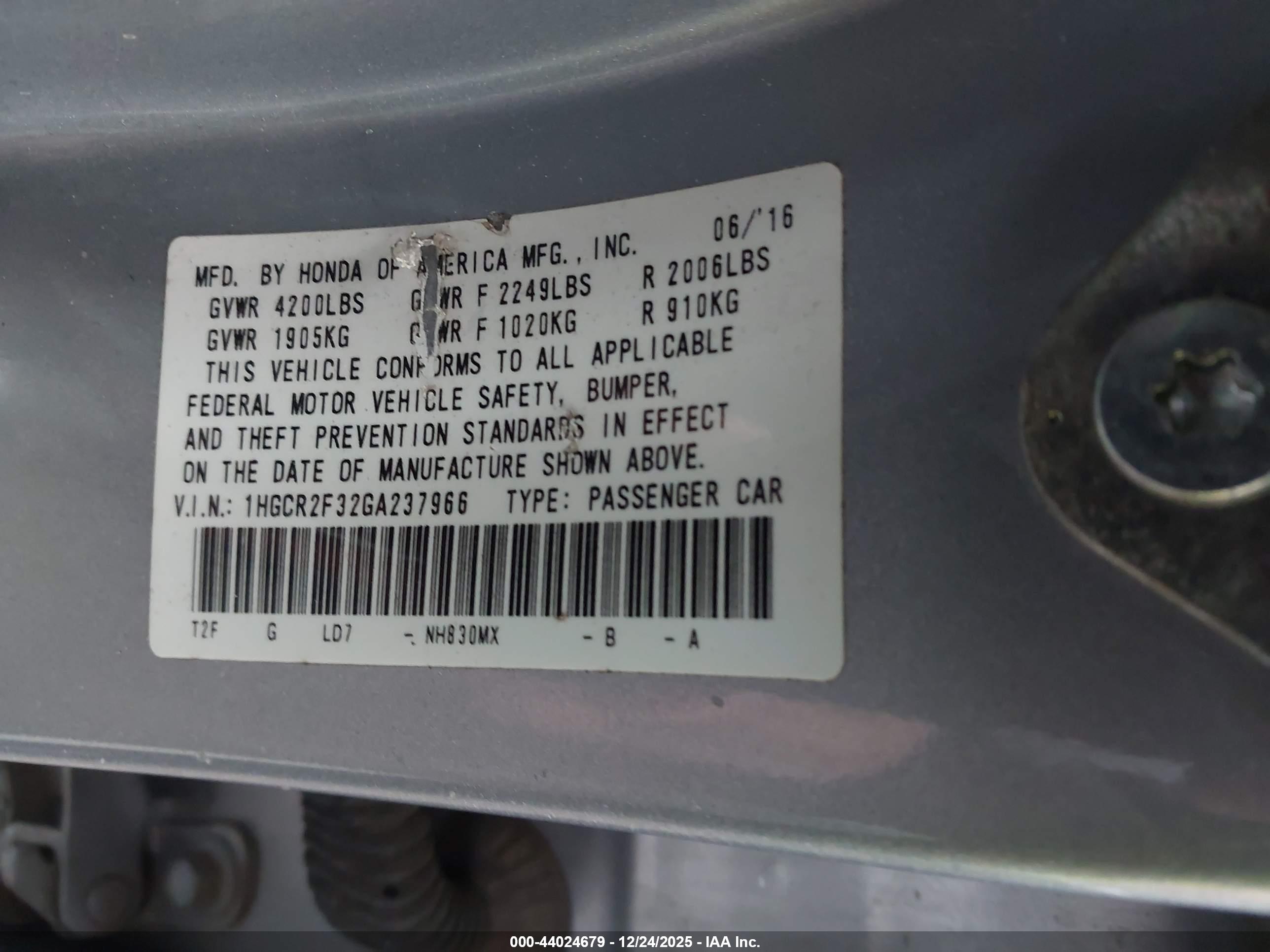 HONDA ACCORD image 9