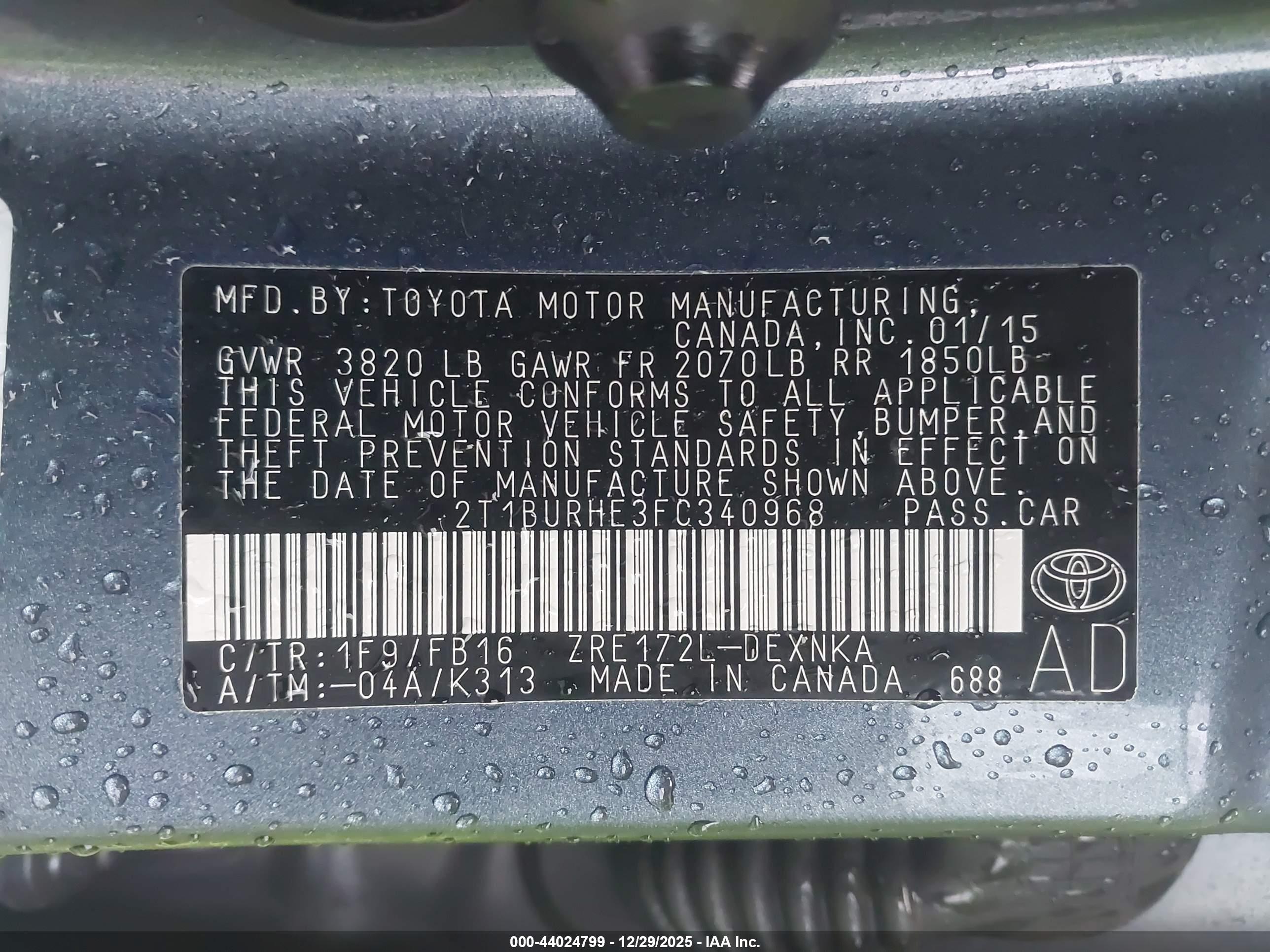 TOYOTA COROLLA image 9