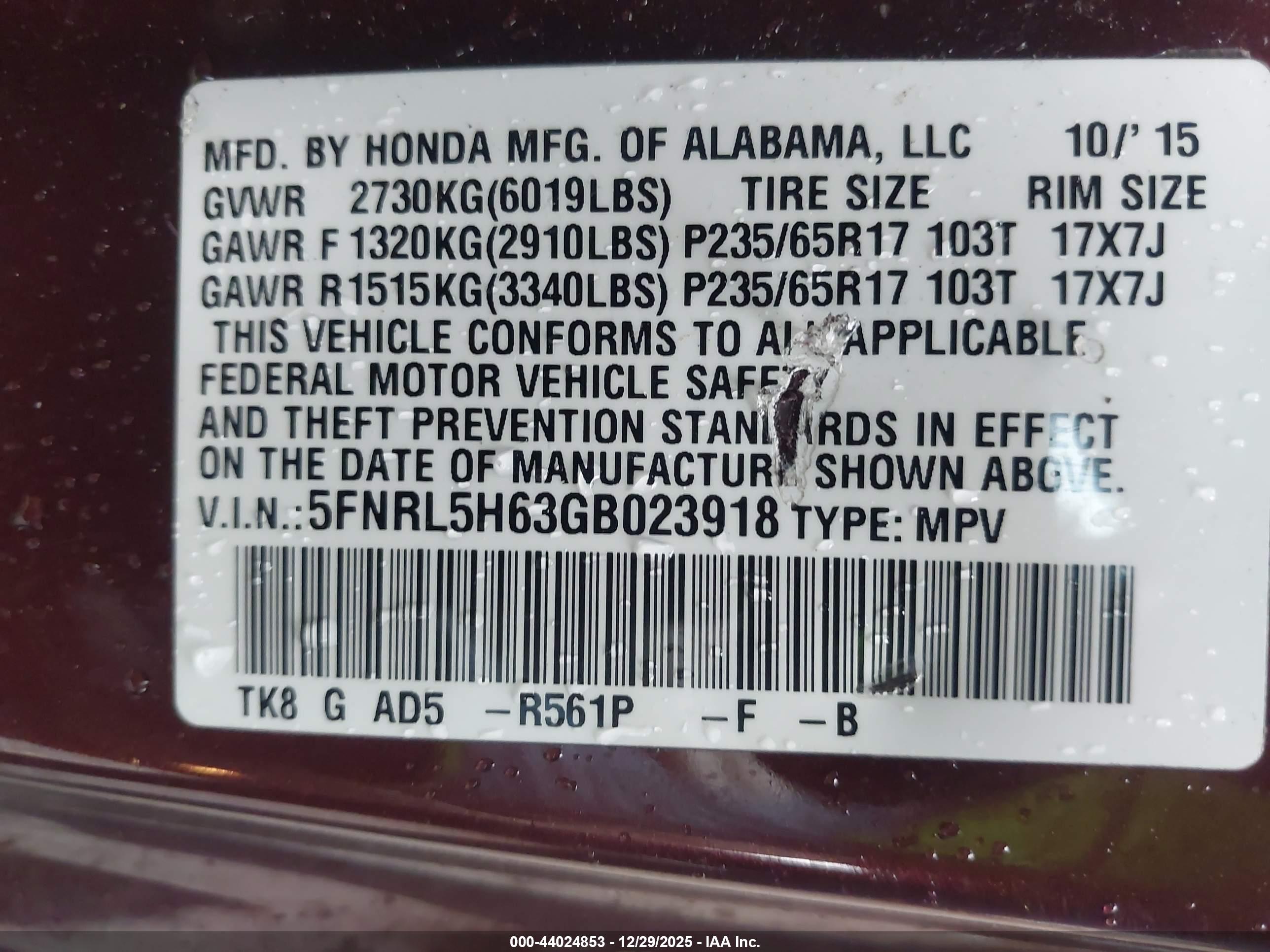 HONDA ODYSSEY image 9