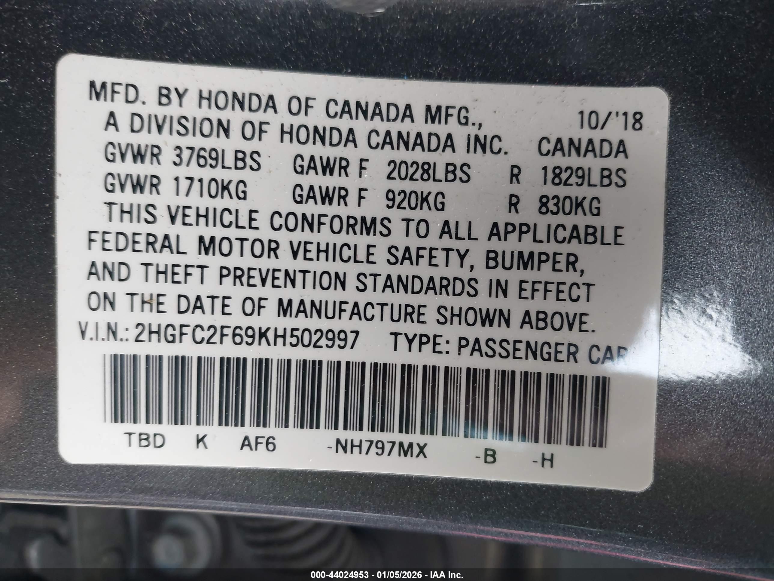 HONDA CIVIC image 9