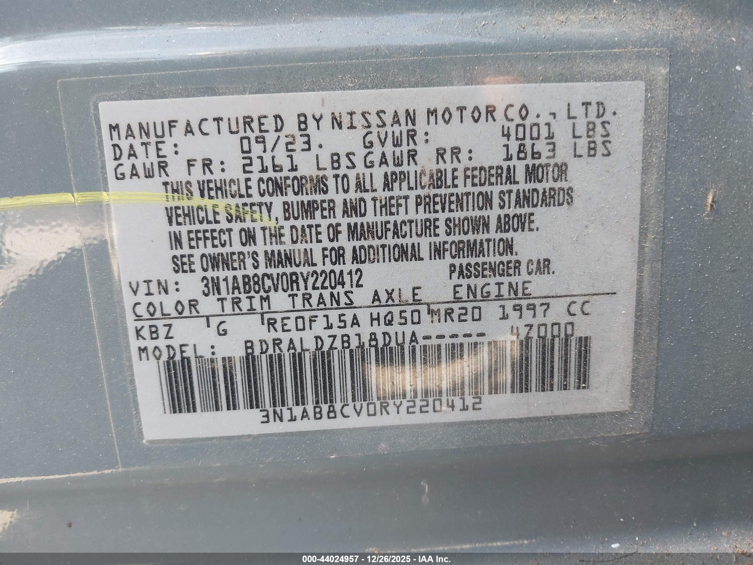 NISSAN SENTRA image 9