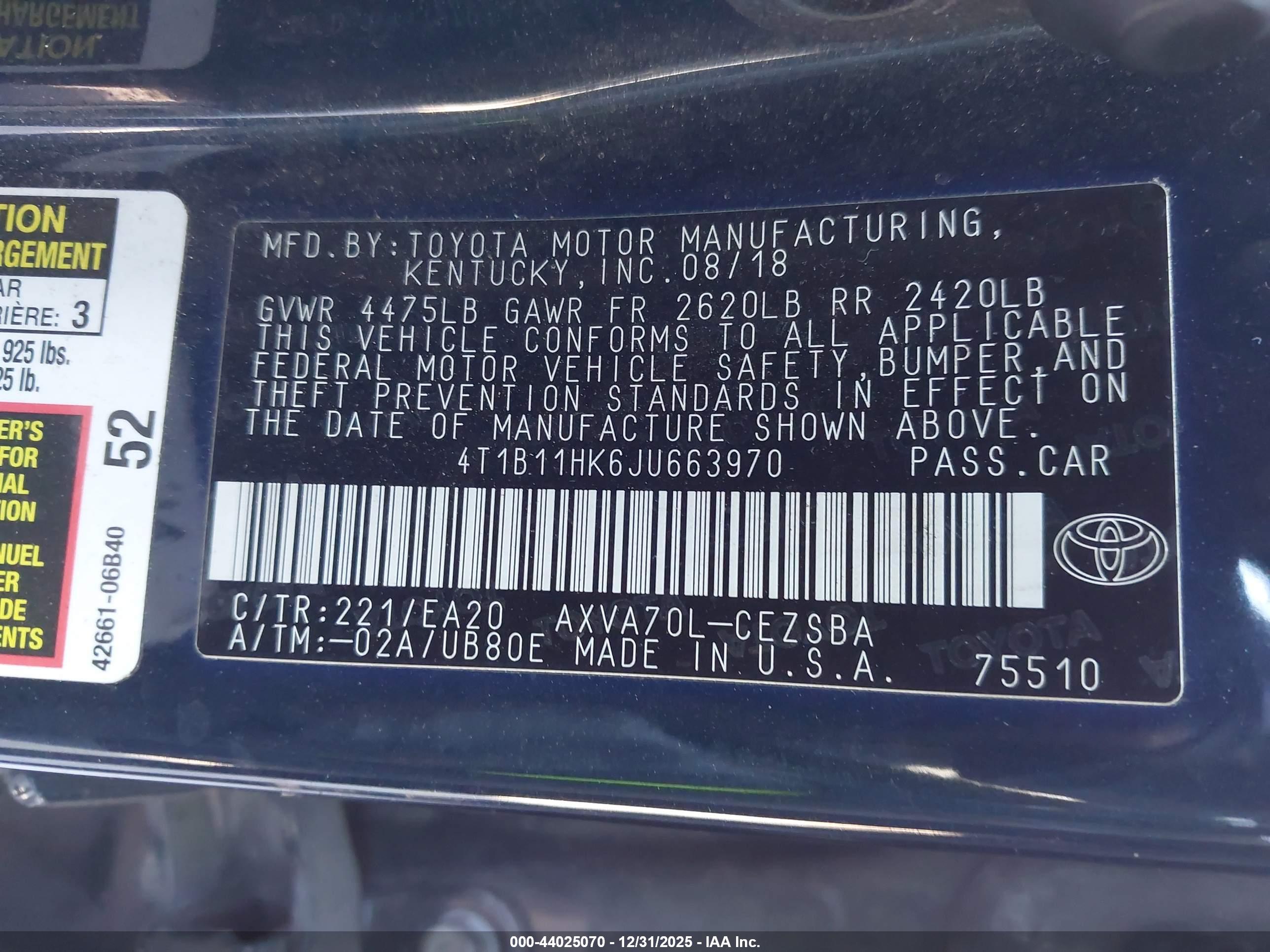 TOYOTA CAMRY image 9