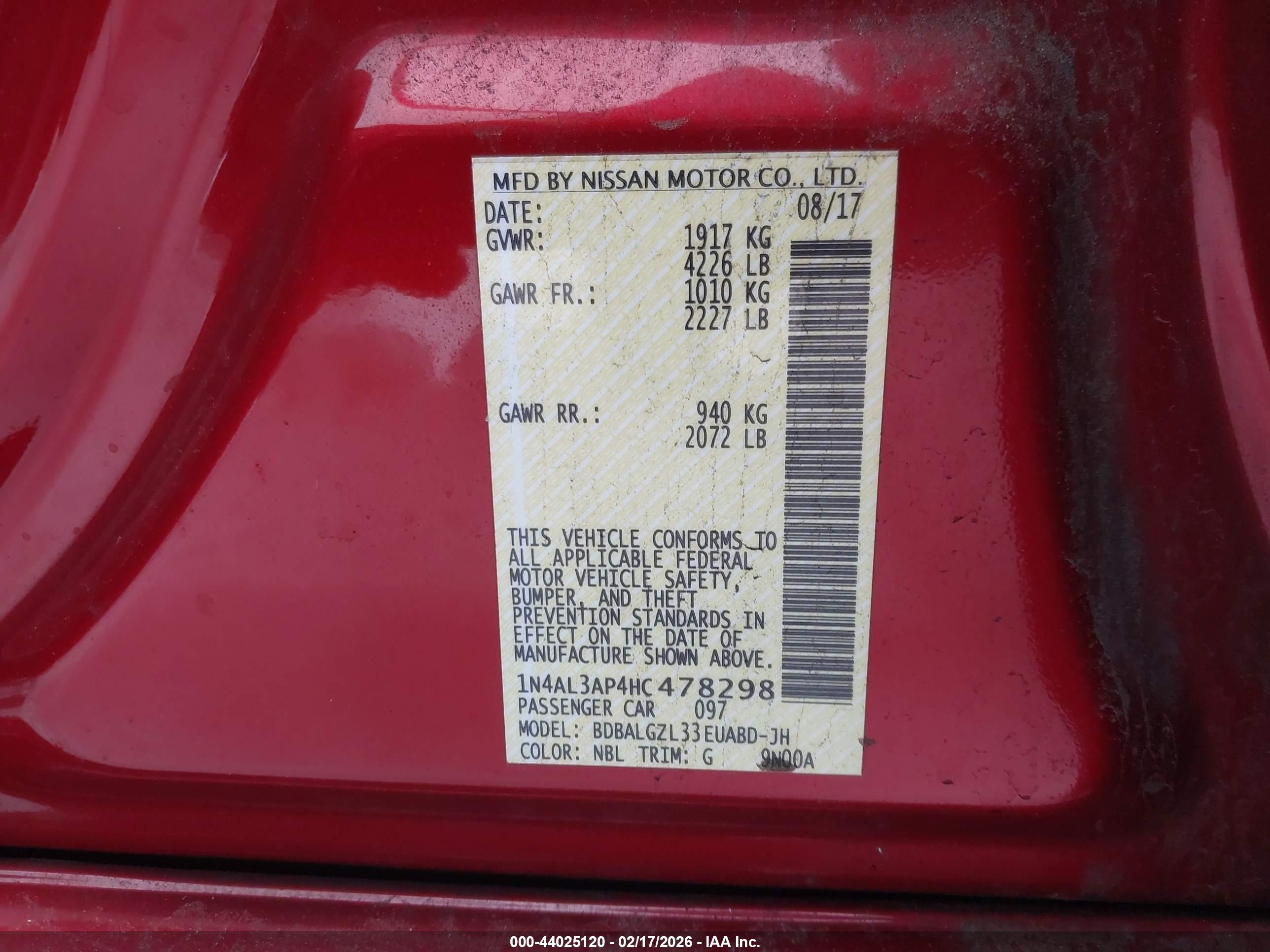 NISSAN ALTIMA image 9