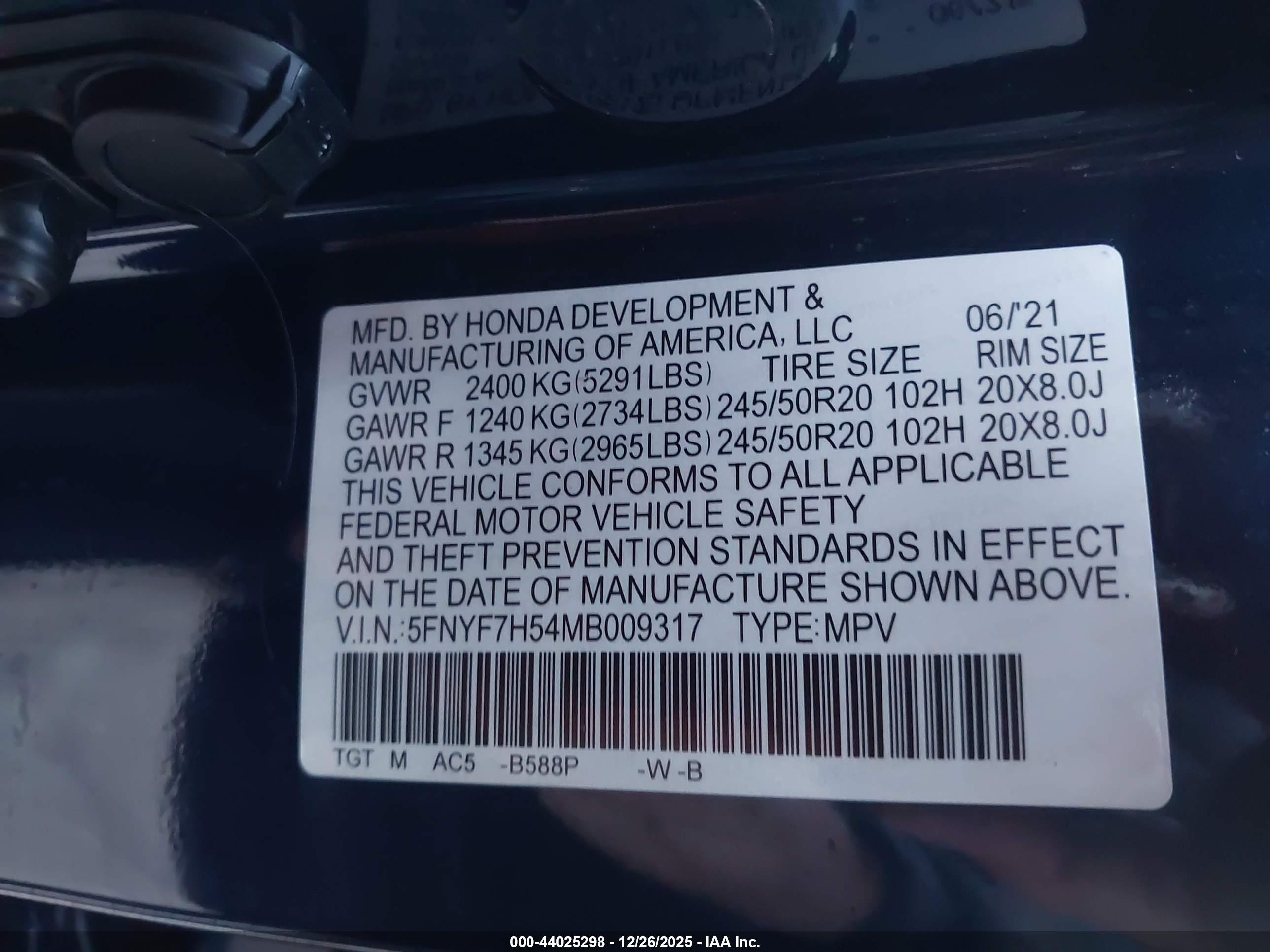 HONDA PASSPORT image 9