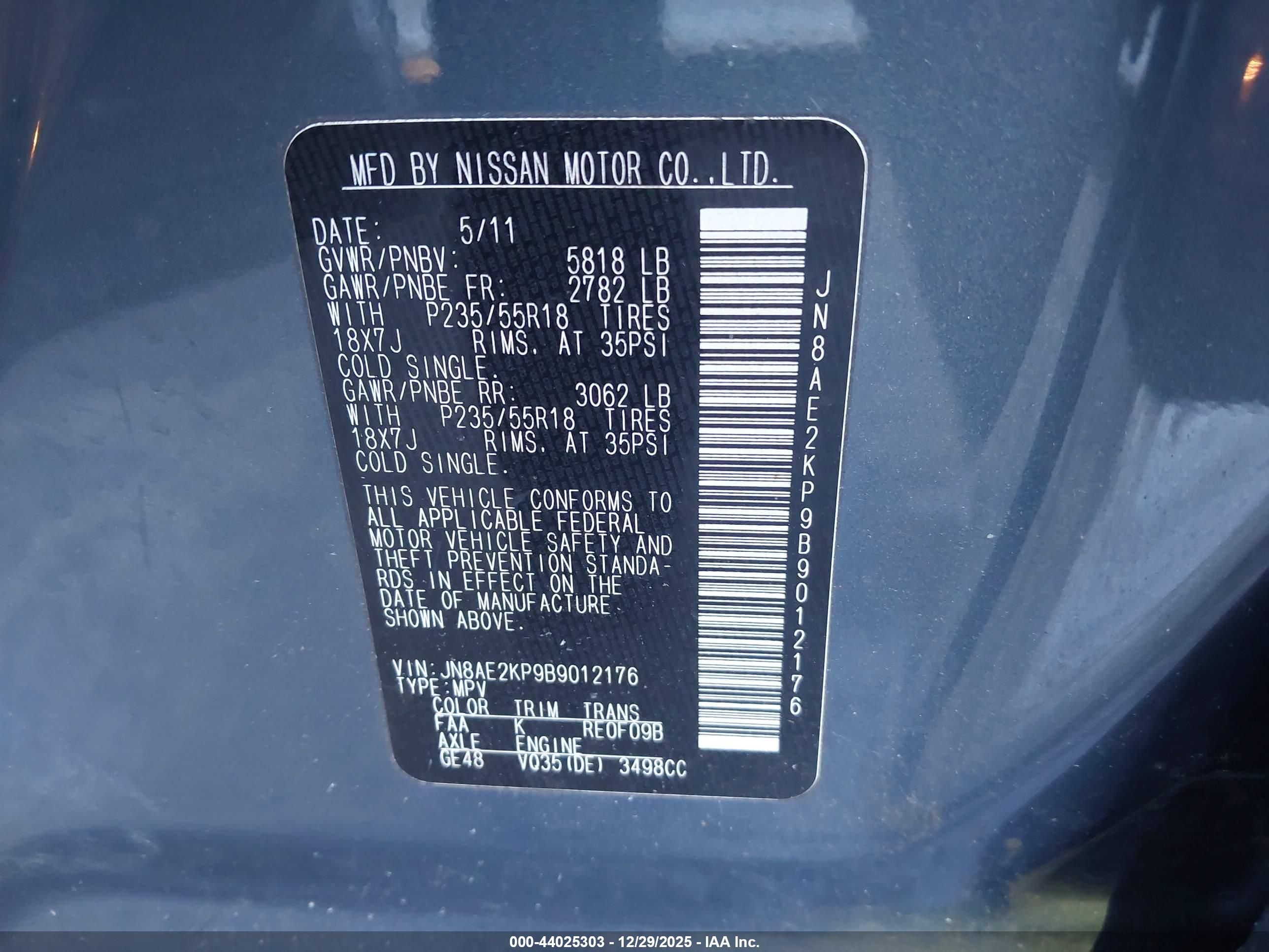NISSAN QUEST image 9