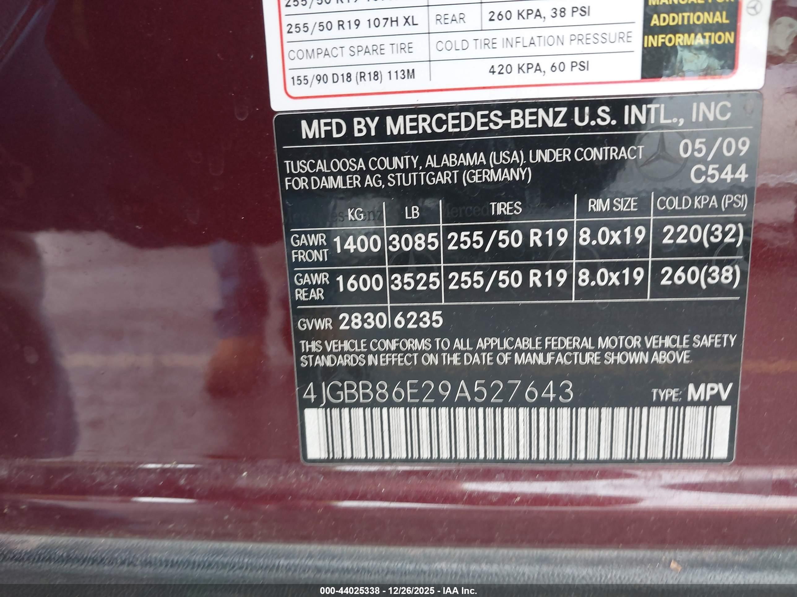 MERCEDES-BENZ ML image 9