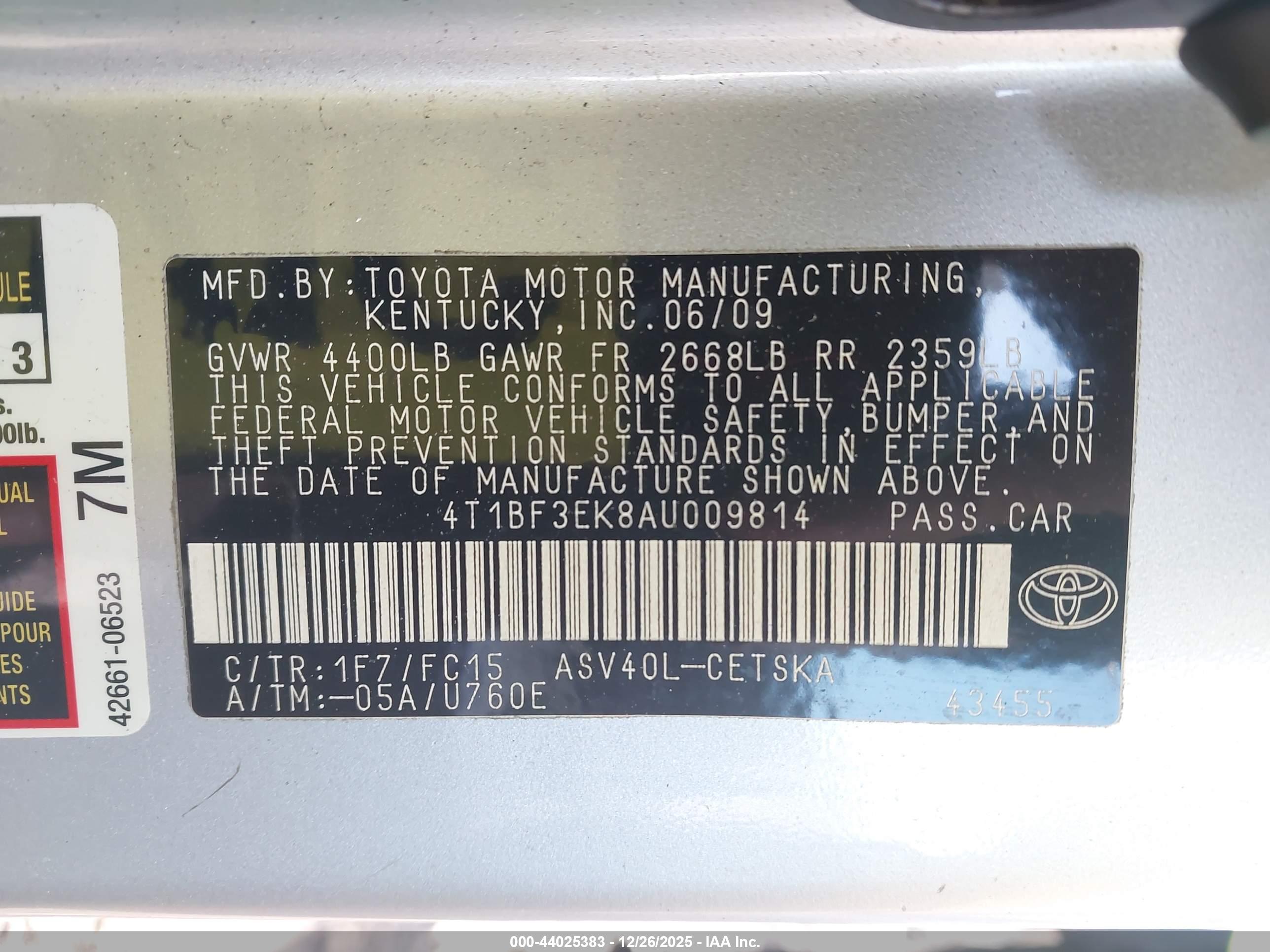 TOYOTA CAMRY image 9