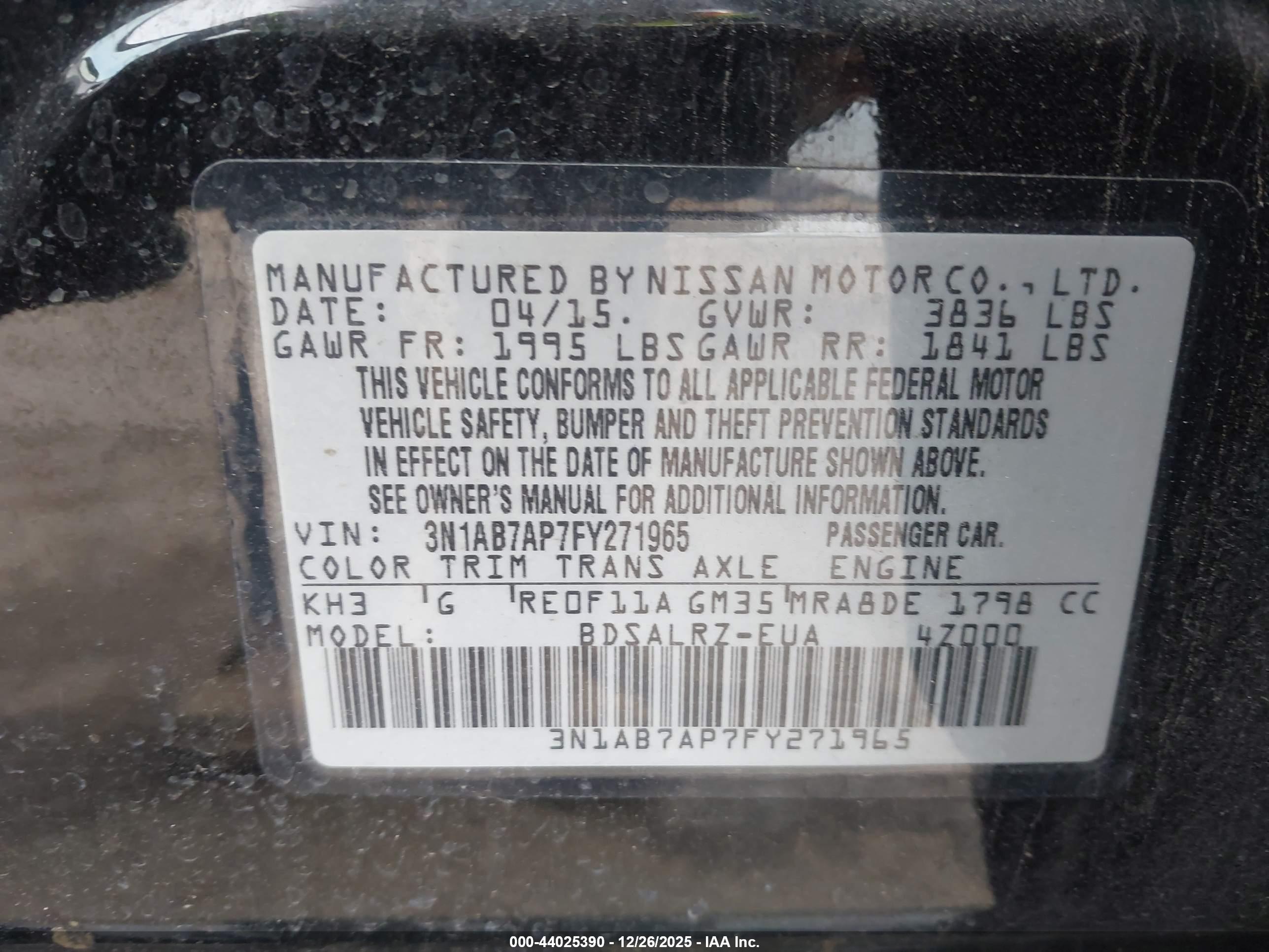 NISSAN SENTRA image 9