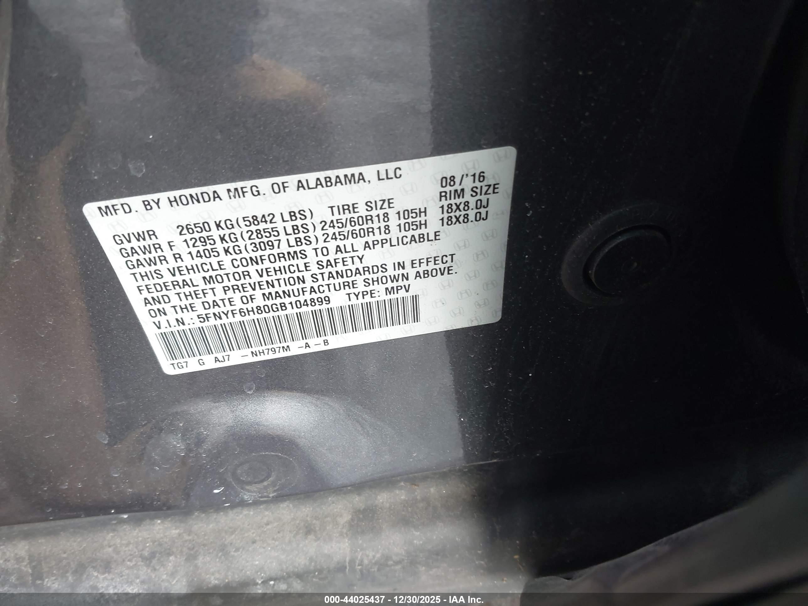 HONDA PILOT image 9