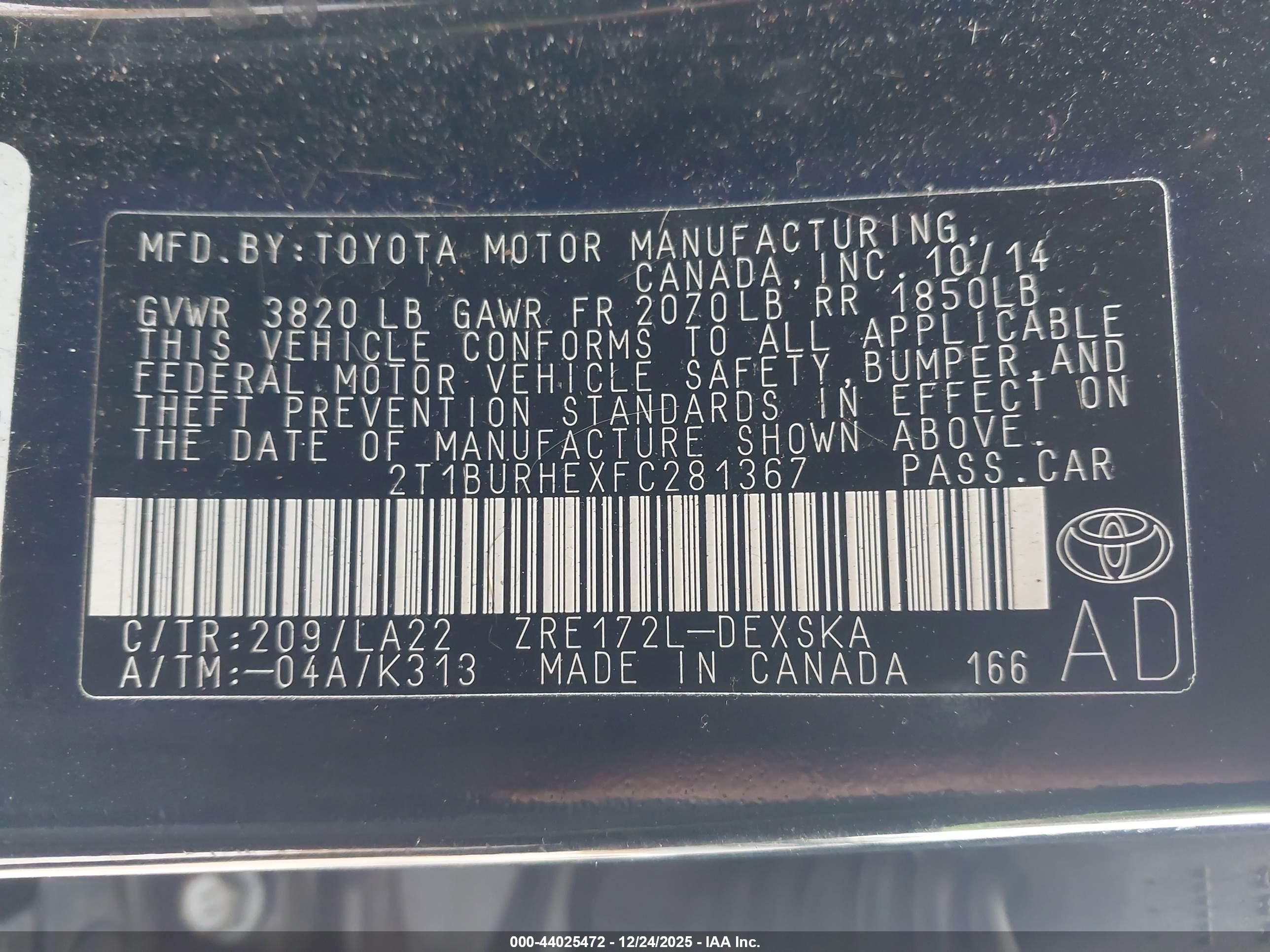TOYOTA COROLLA image 9