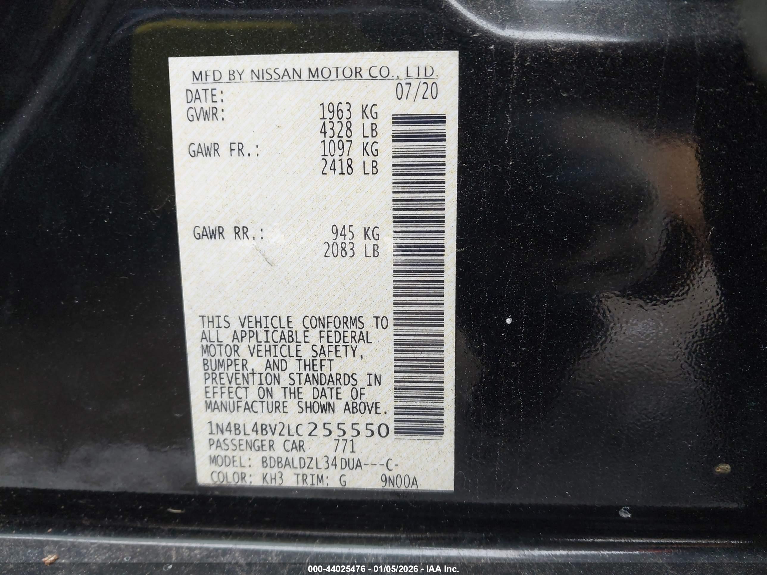 NISSAN ALTIMA image 9