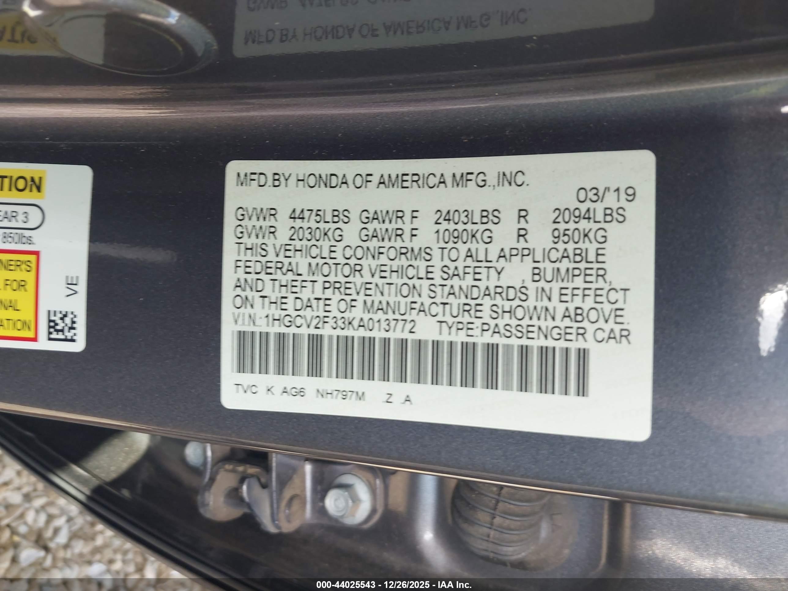 HONDA ACCORD image 9