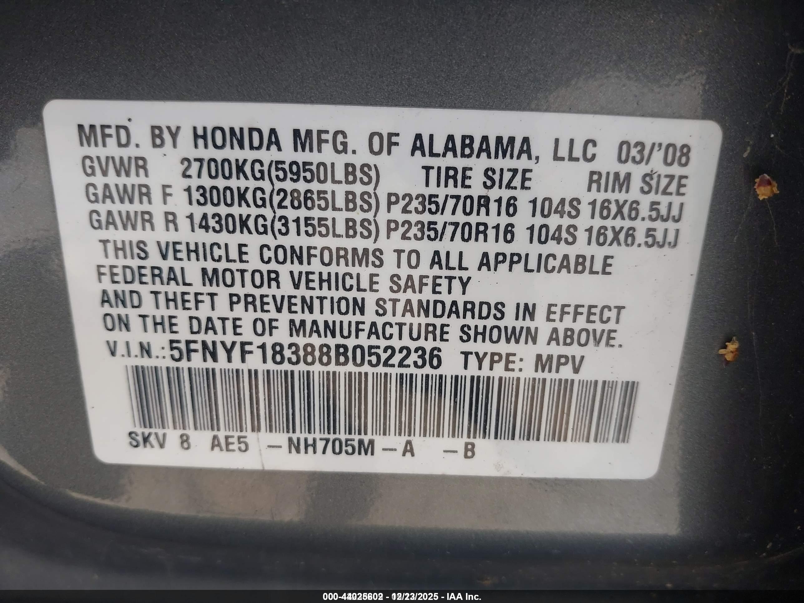 HONDA PILOT image 9