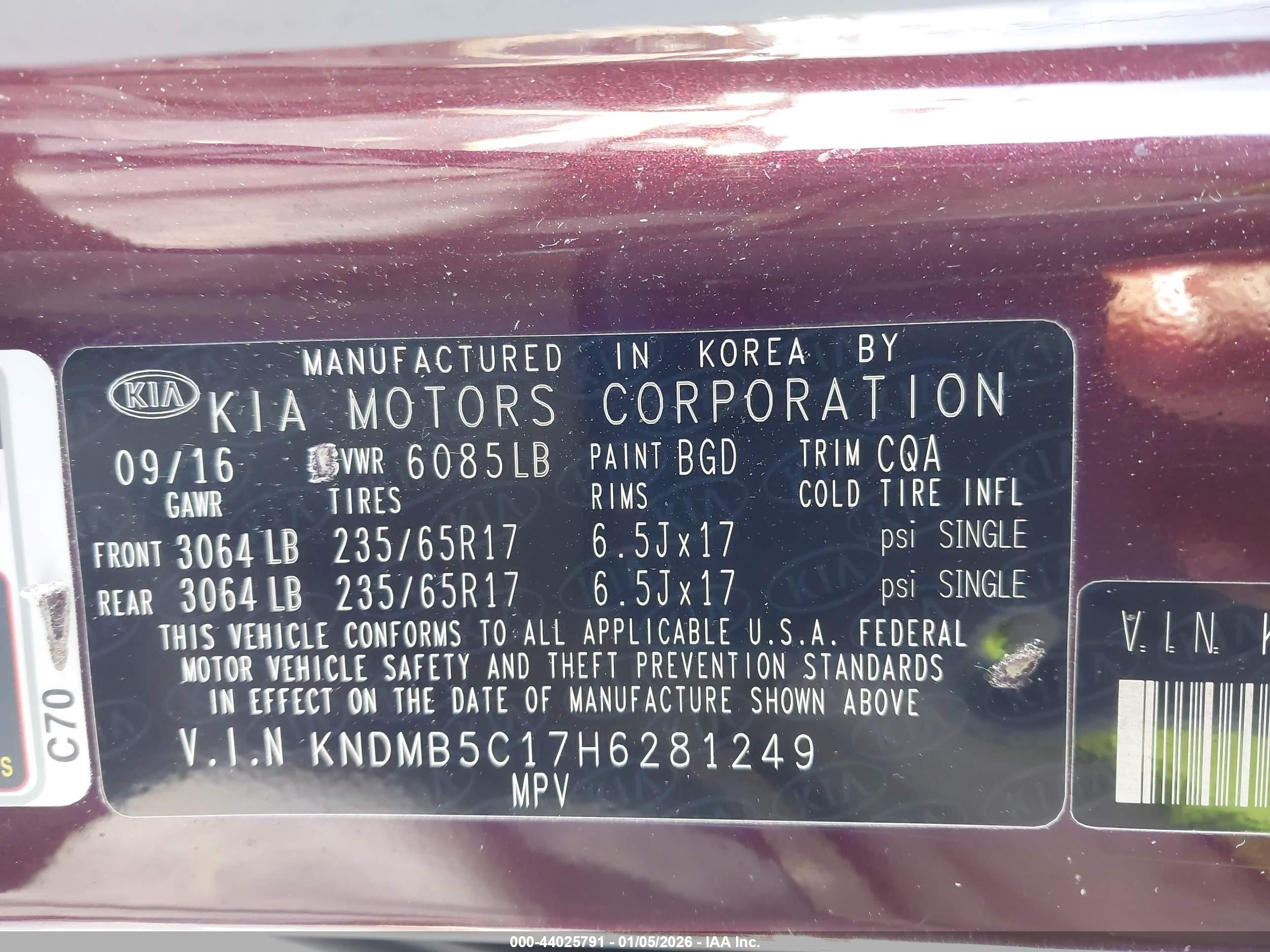KIA SEDONA image 9