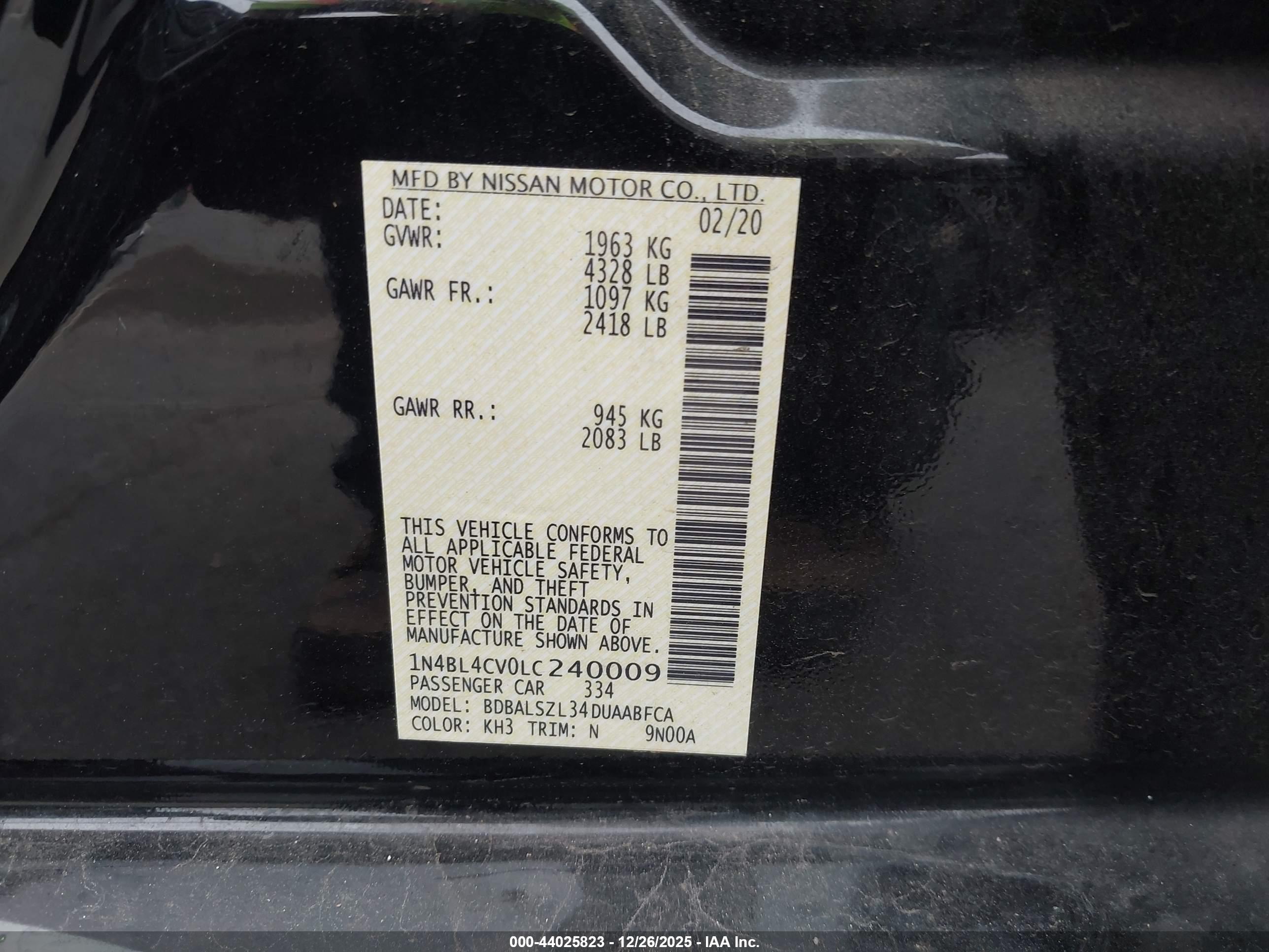 NISSAN ALTIMA image 9